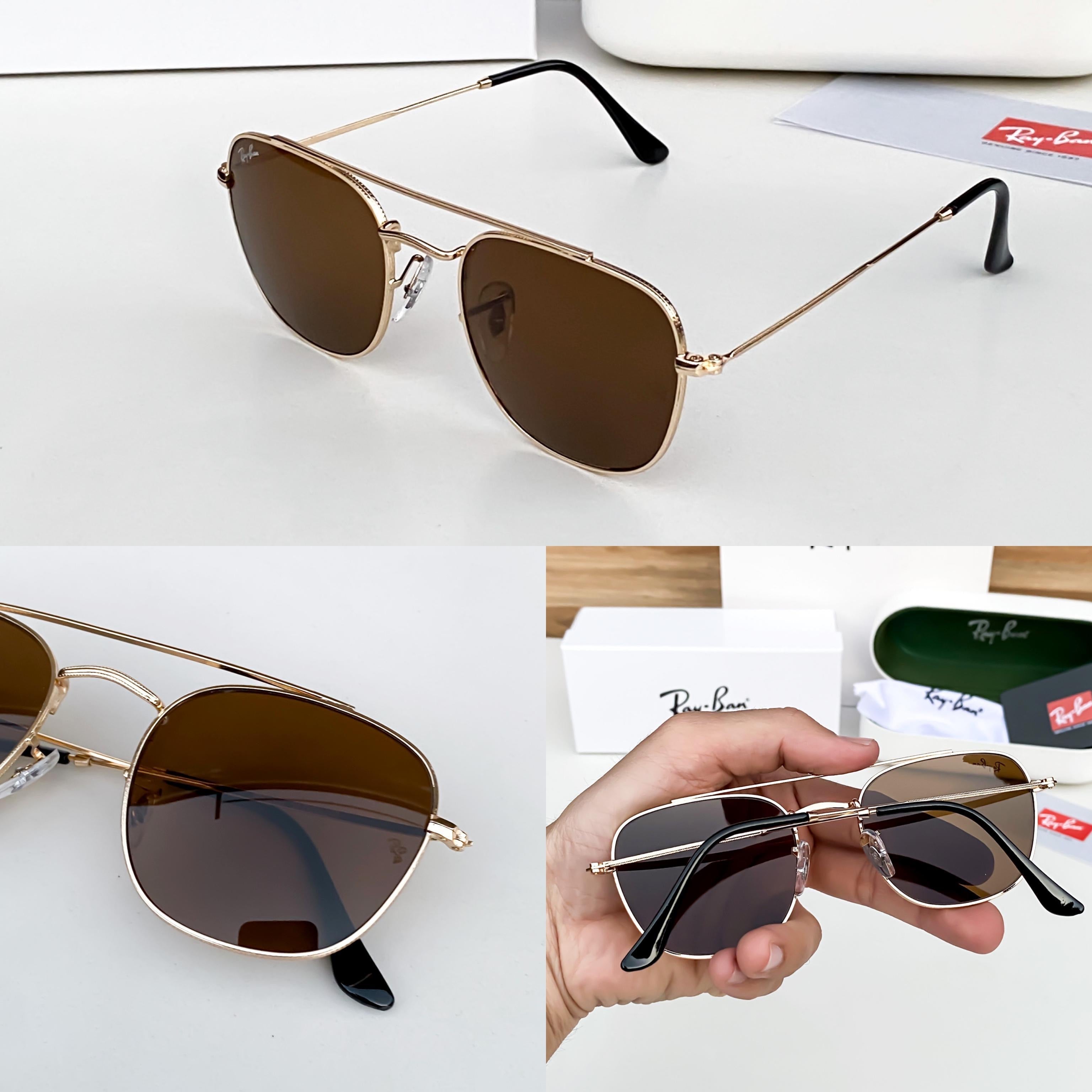RAY_BAN 3557 Gold Brown