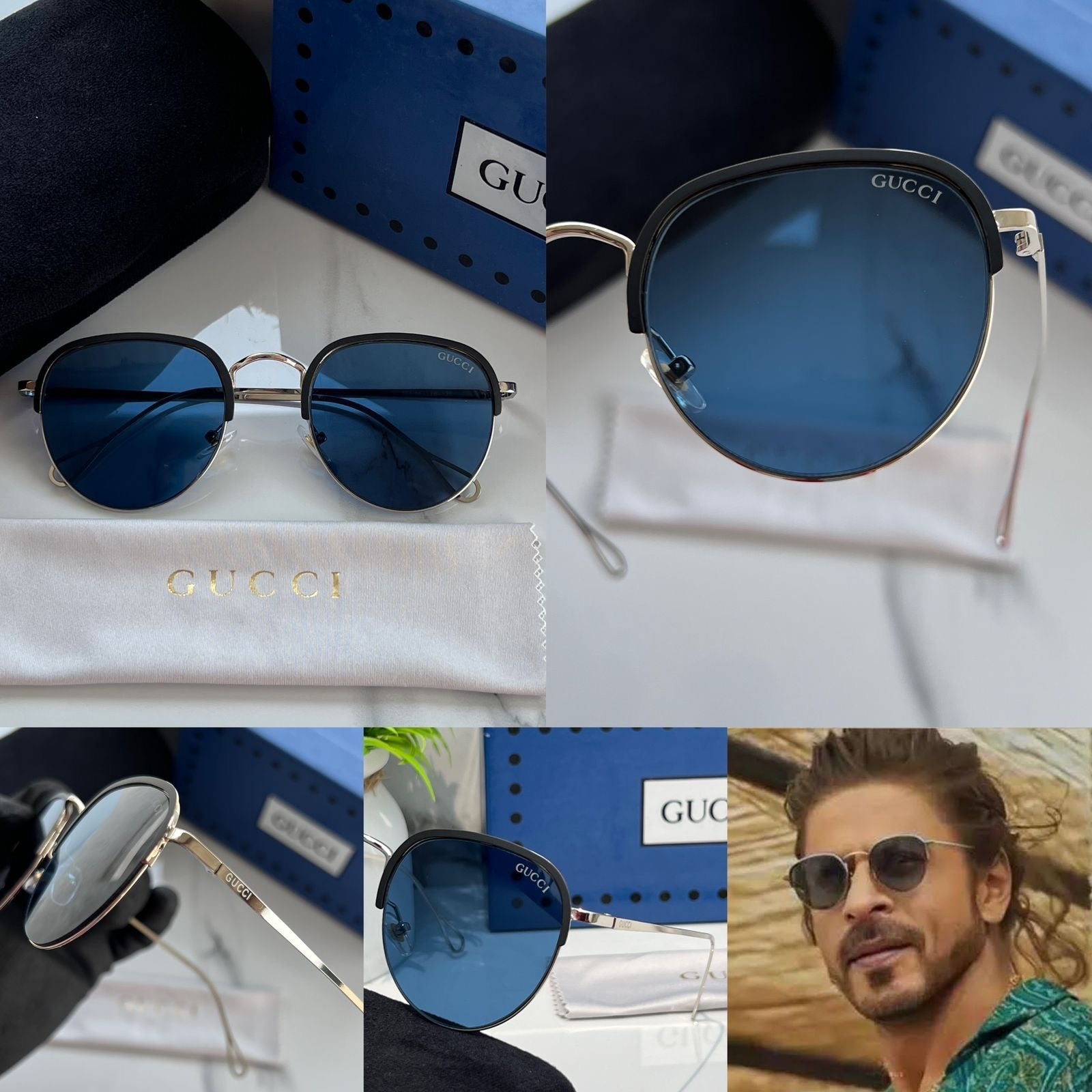Gu_ci pathan silver blueSAME AS SRK MODEL*A