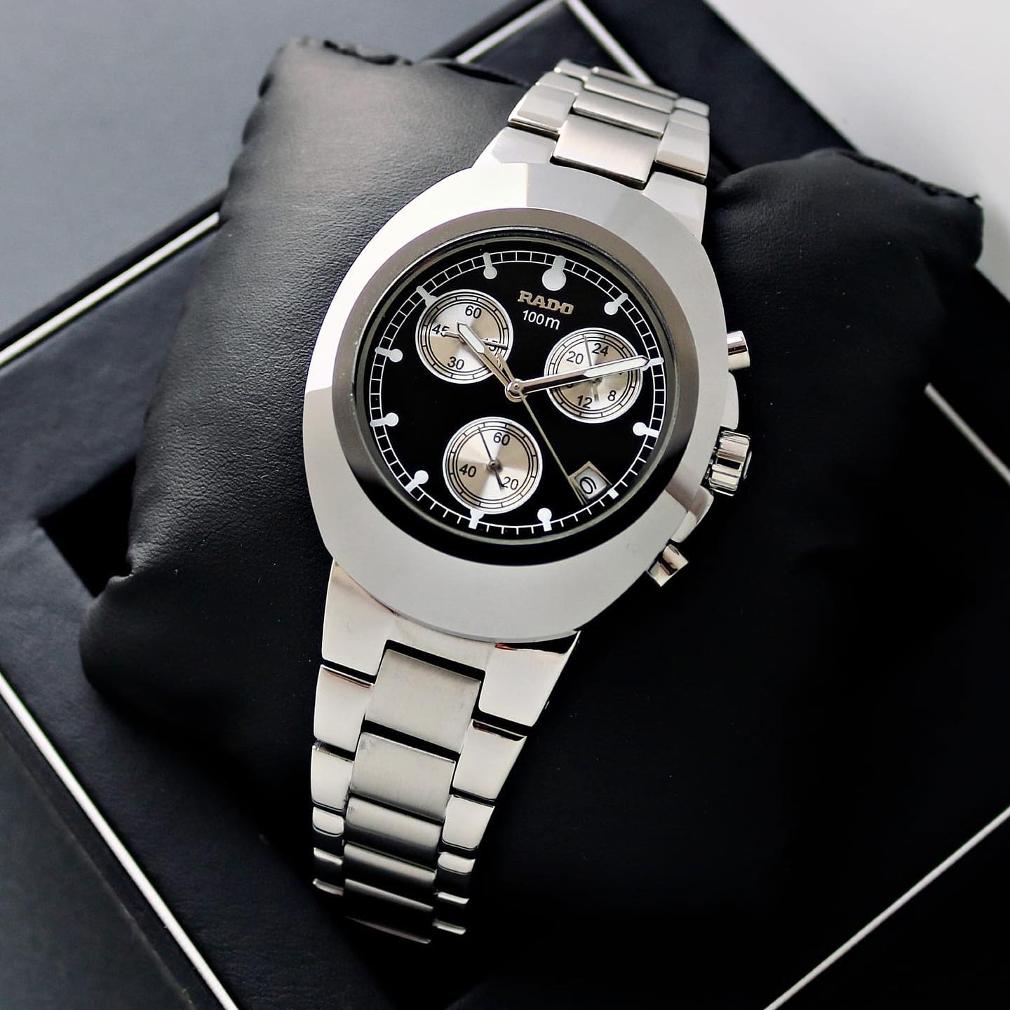 luxury Watch 100M Chronograph AAA-QUALITY Black