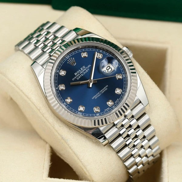 luxury Watch DATEJUST SILVER BLUE AUTOMATIC
