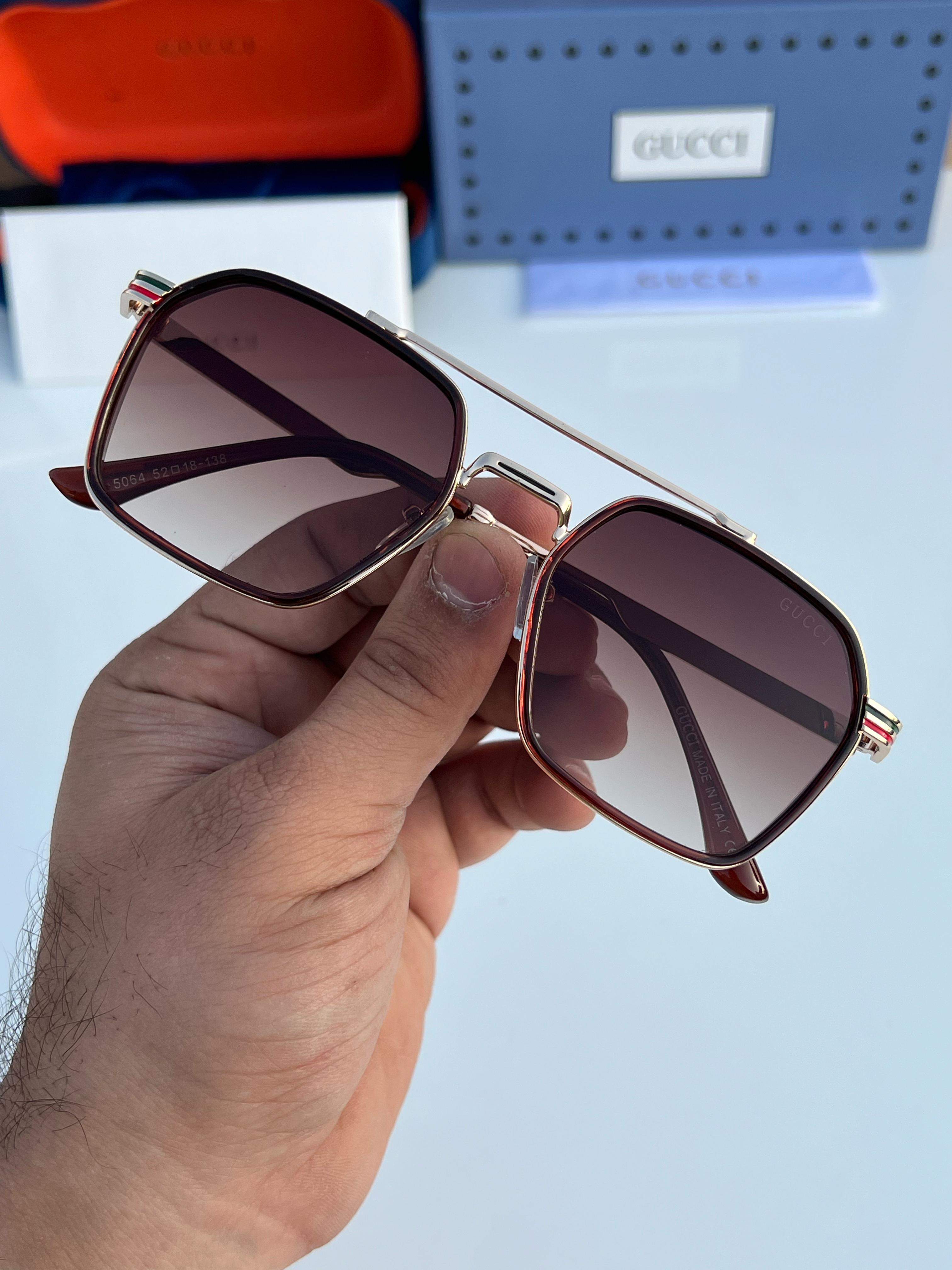 Gu_ci 5064 golden brown sunglass