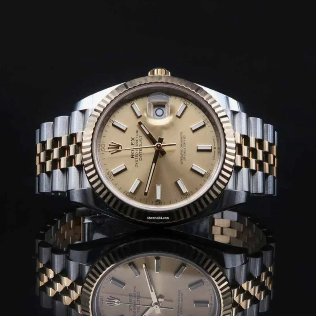 luxury Watch Datejust Gold Silver Gold Dial Metal Watch