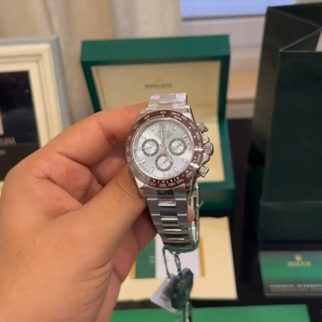luxury Watch Daytona Platinum Ice Metal Virat Kholi Watch