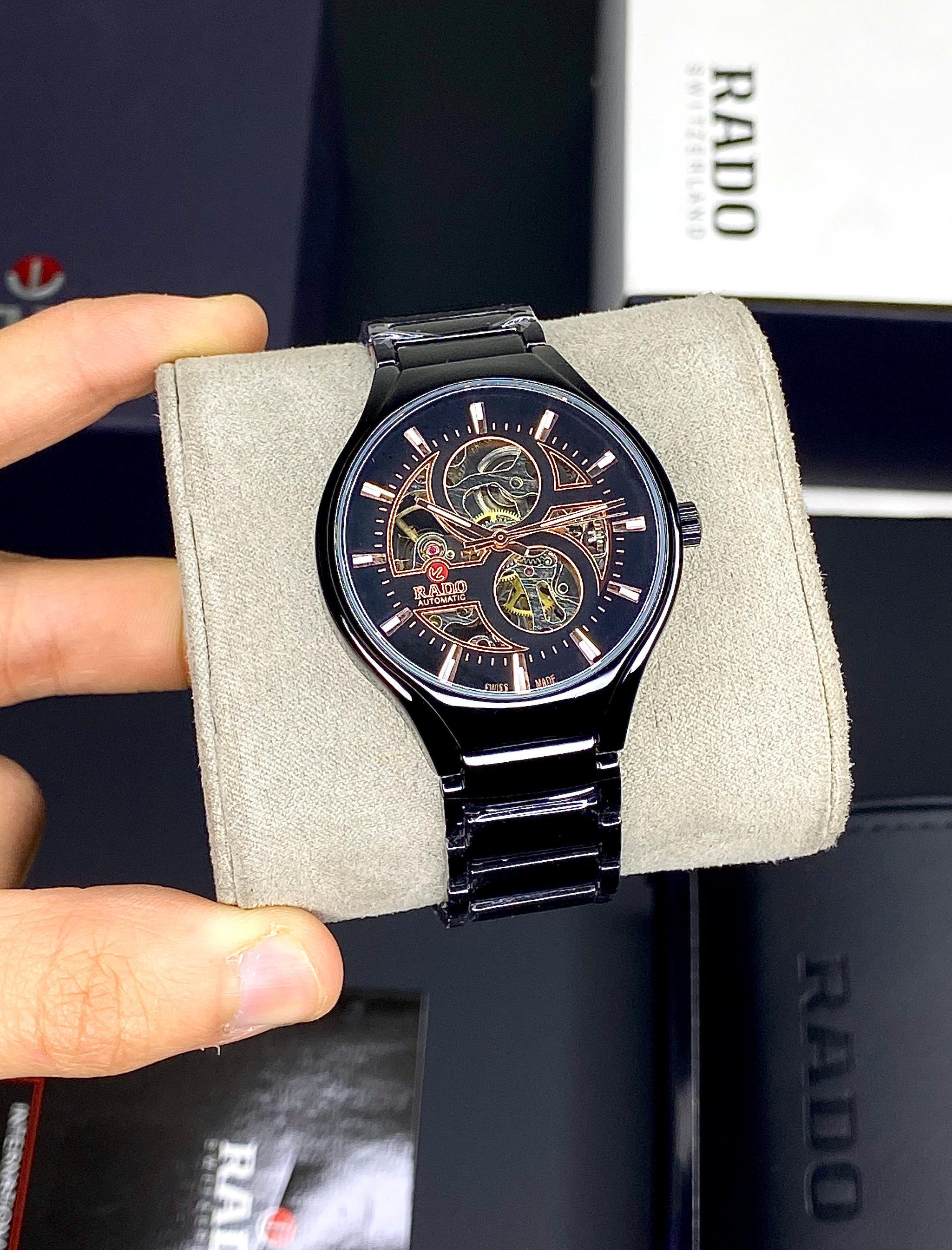 RA__DO TR__E ROUND AUTOMATIC OPEN HEART WATCH