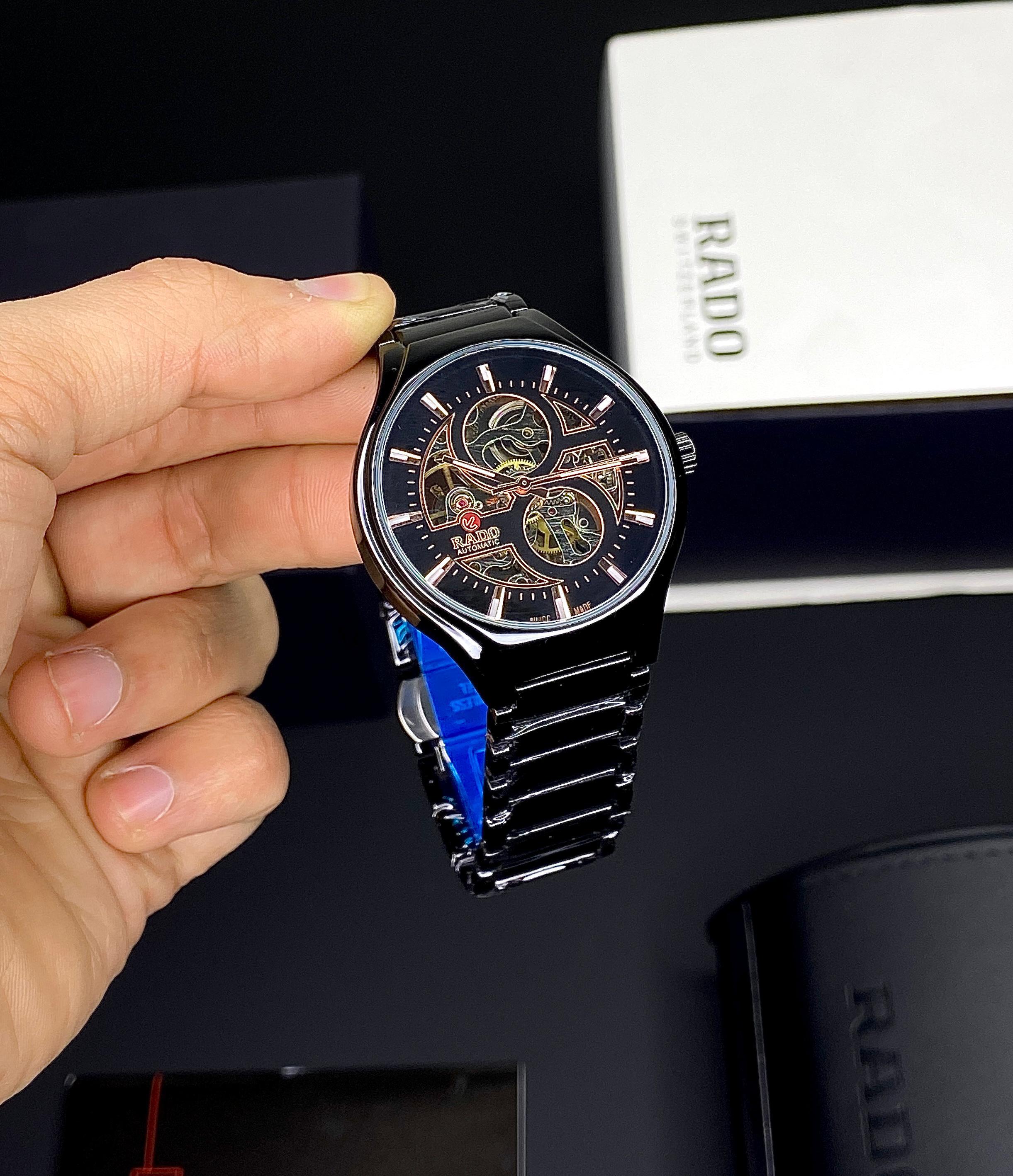 RA__DO TR__E ROUND AUTOMATIC OPEN HEART WATCH