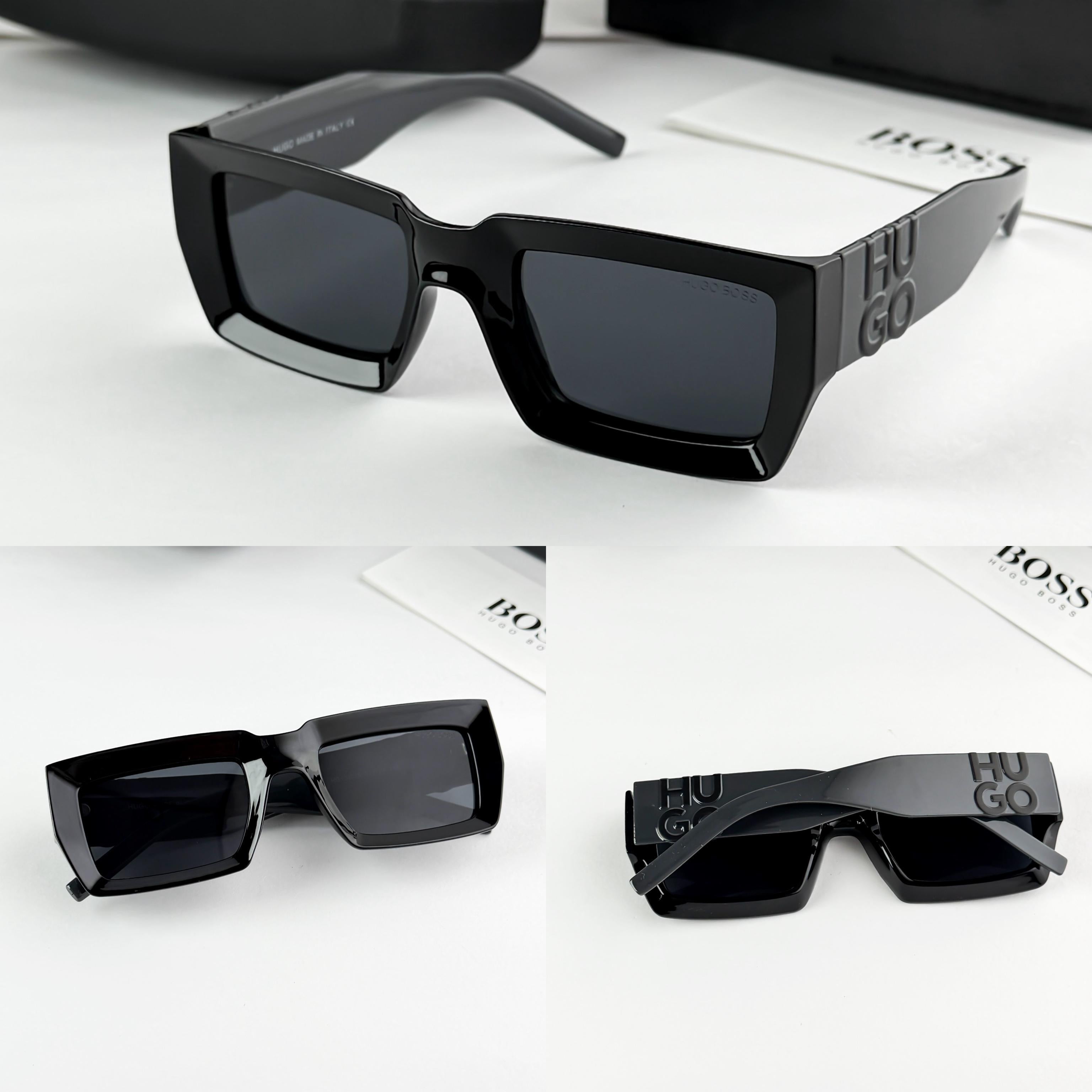 HU__GO B__SS GREY BLACK 1310  SUNGLASS