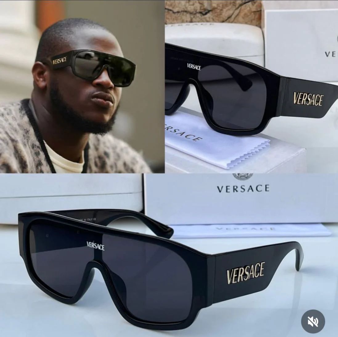 Ver__ace 6014 full black  SUNGLASS