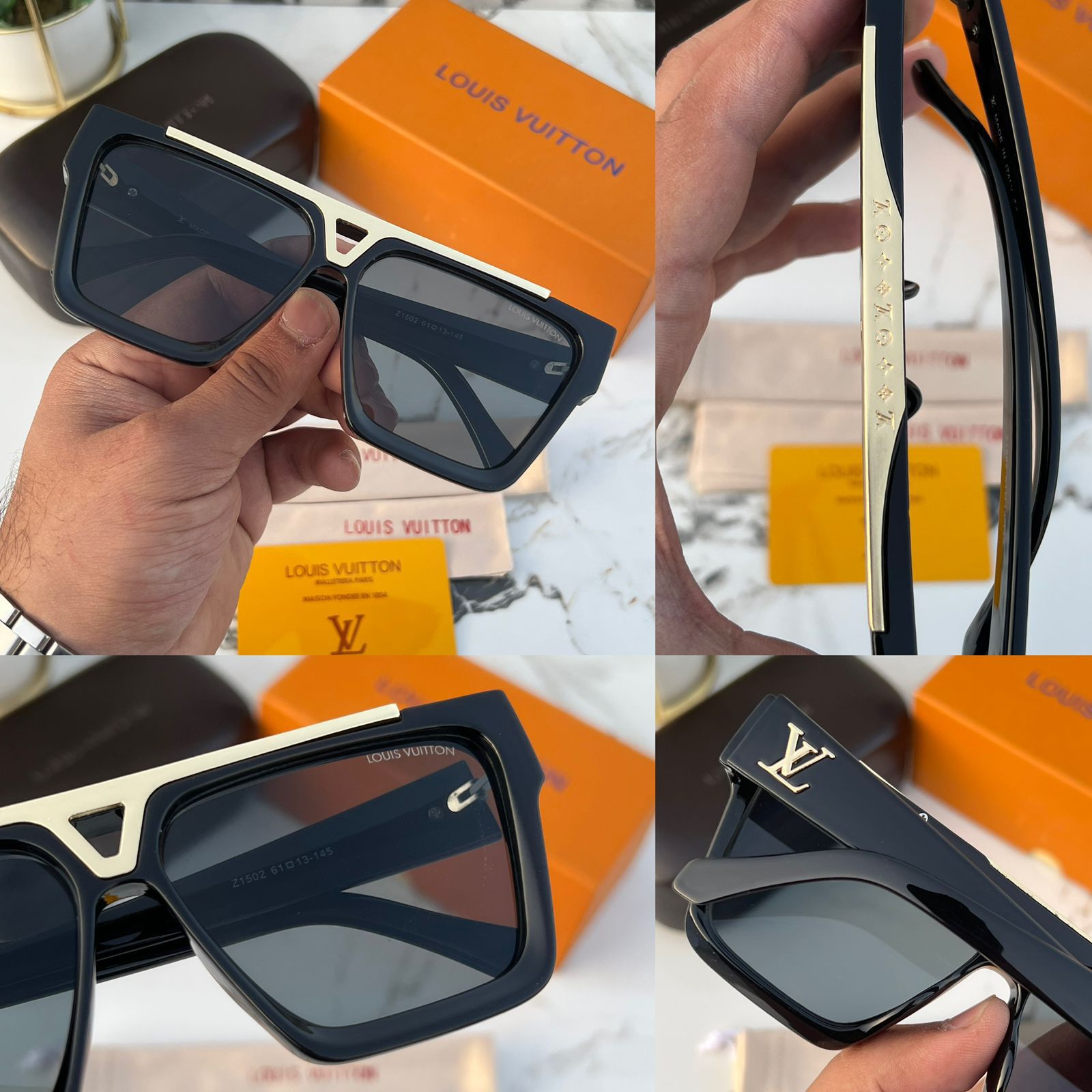 Lo__uis vui_ton 1502 black gold  SUNGLASS