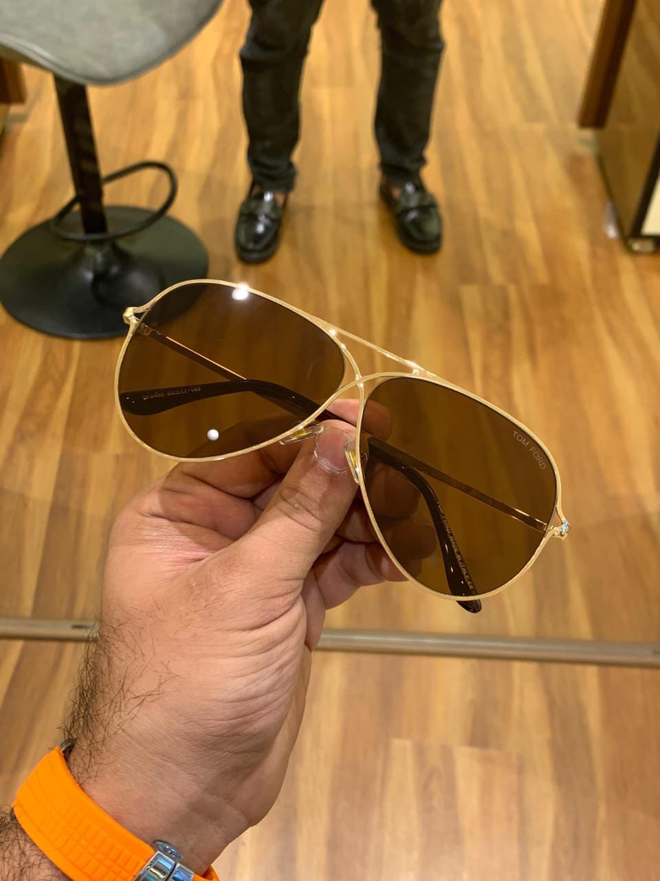 Tom__ford aviator gold brown SUNGLASS