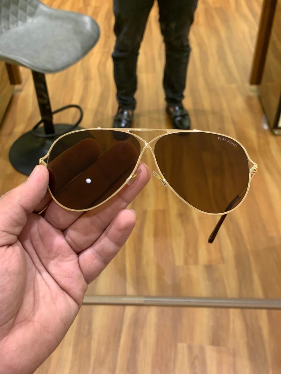 Tom__ford aviator gold brown SUNGLASS