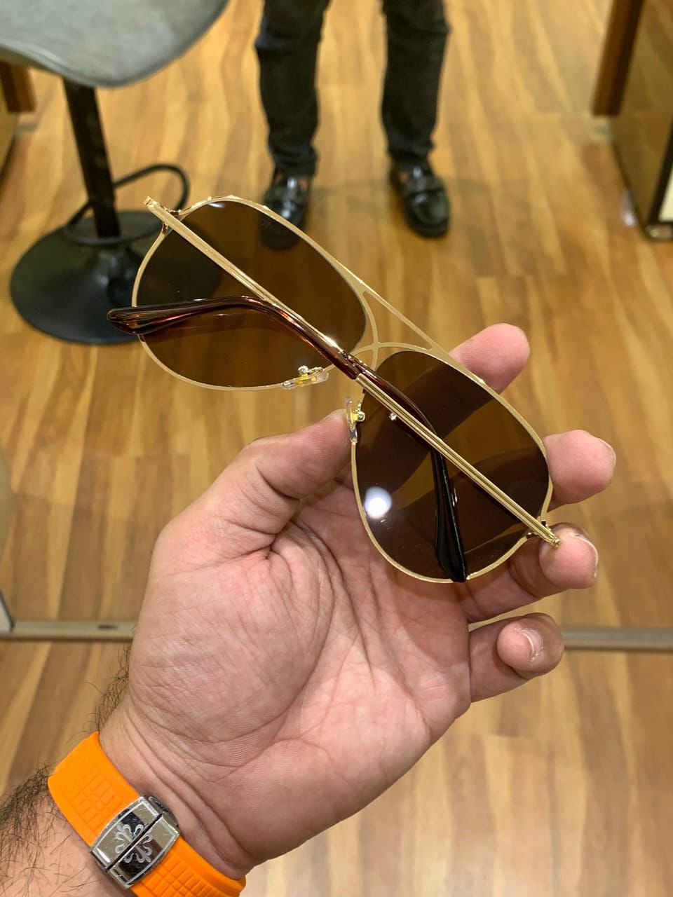 Tom__ford aviator gold brown SUNGLASS