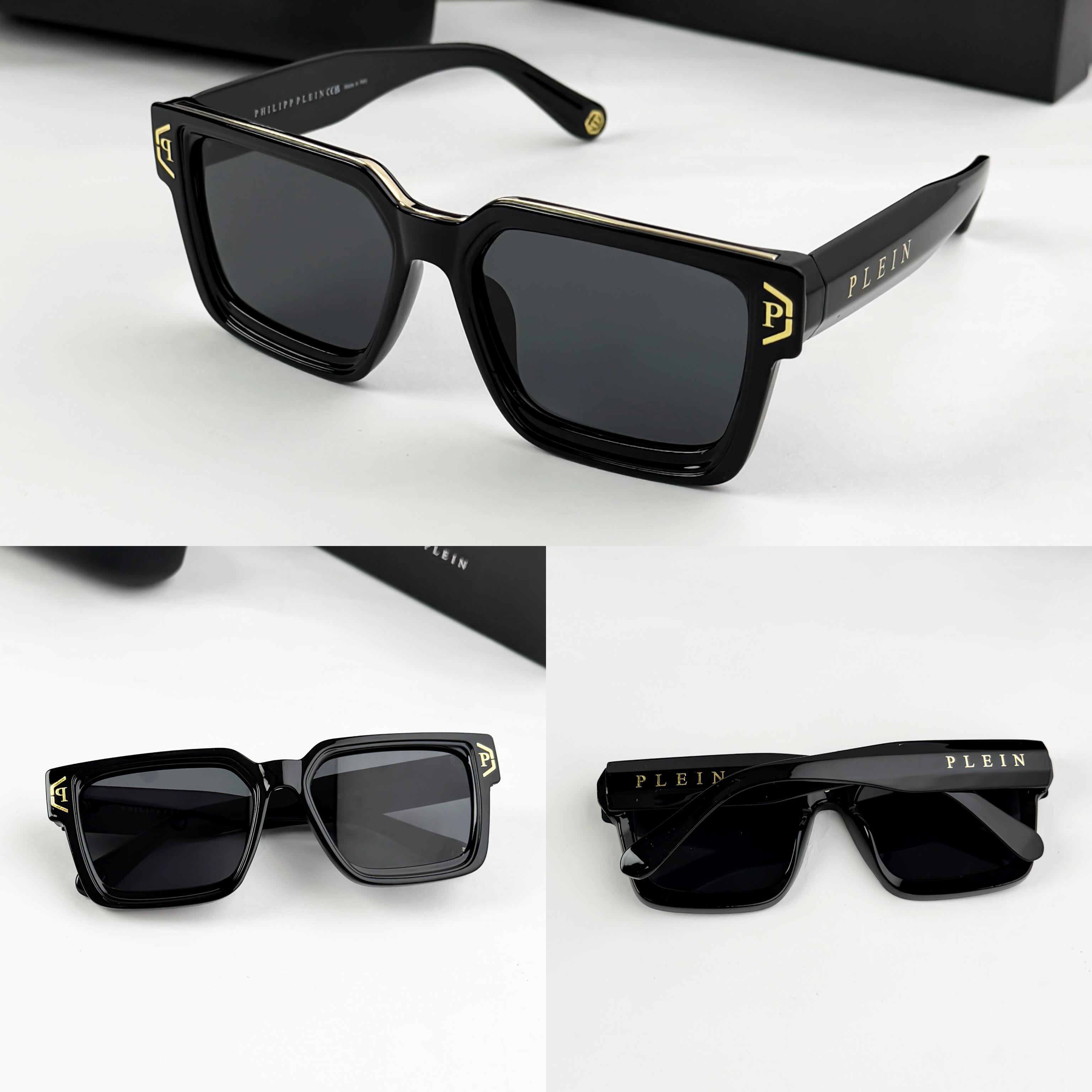 PHI__LIPP PLEIN GOLD BLACK 146  SUNGLASS