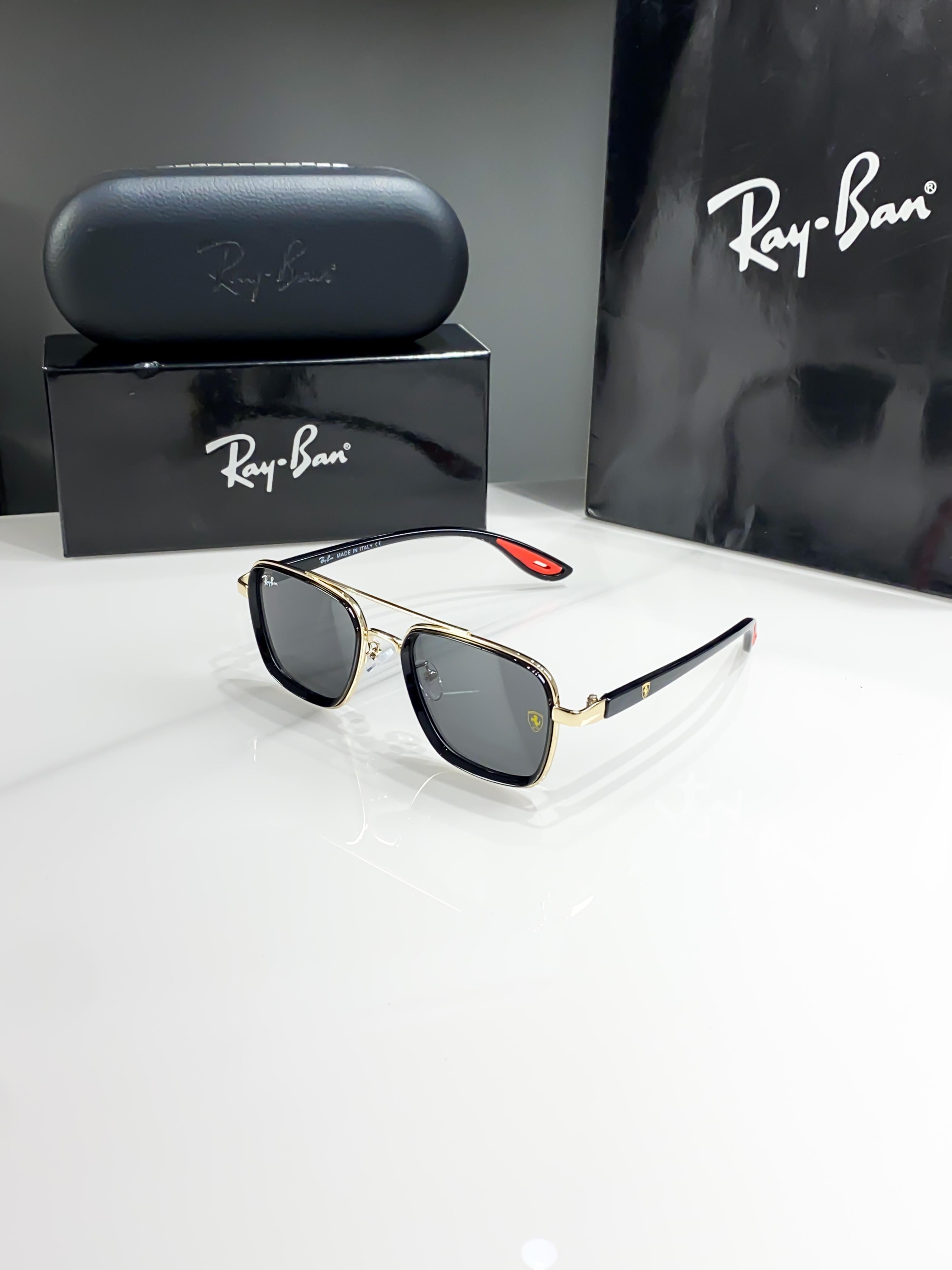 RA__YBAN 06 GOLD BLACK   SUNGLASSS