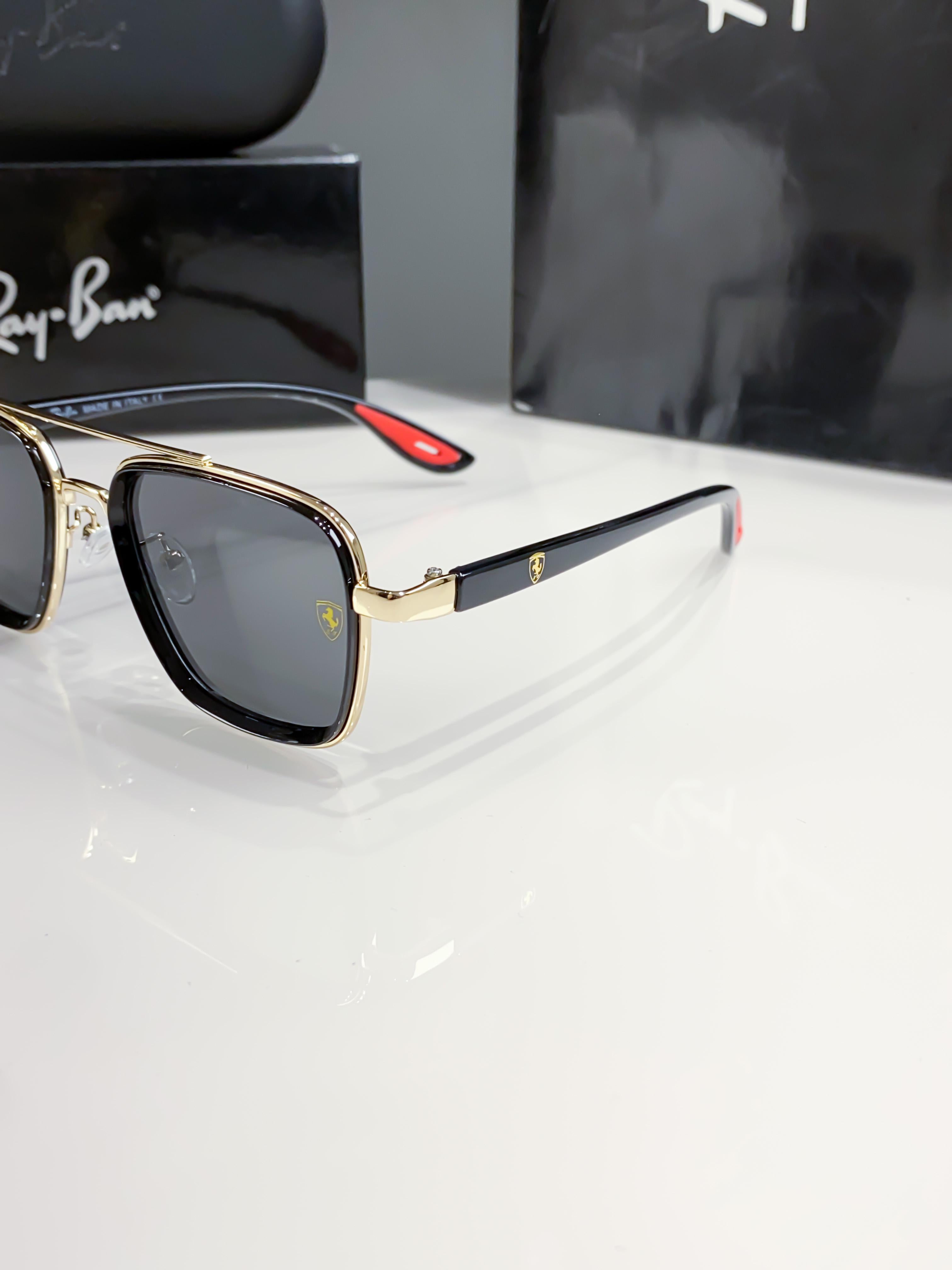 RA__YBAN 06 GOLD BLACK   SUNGLASSS