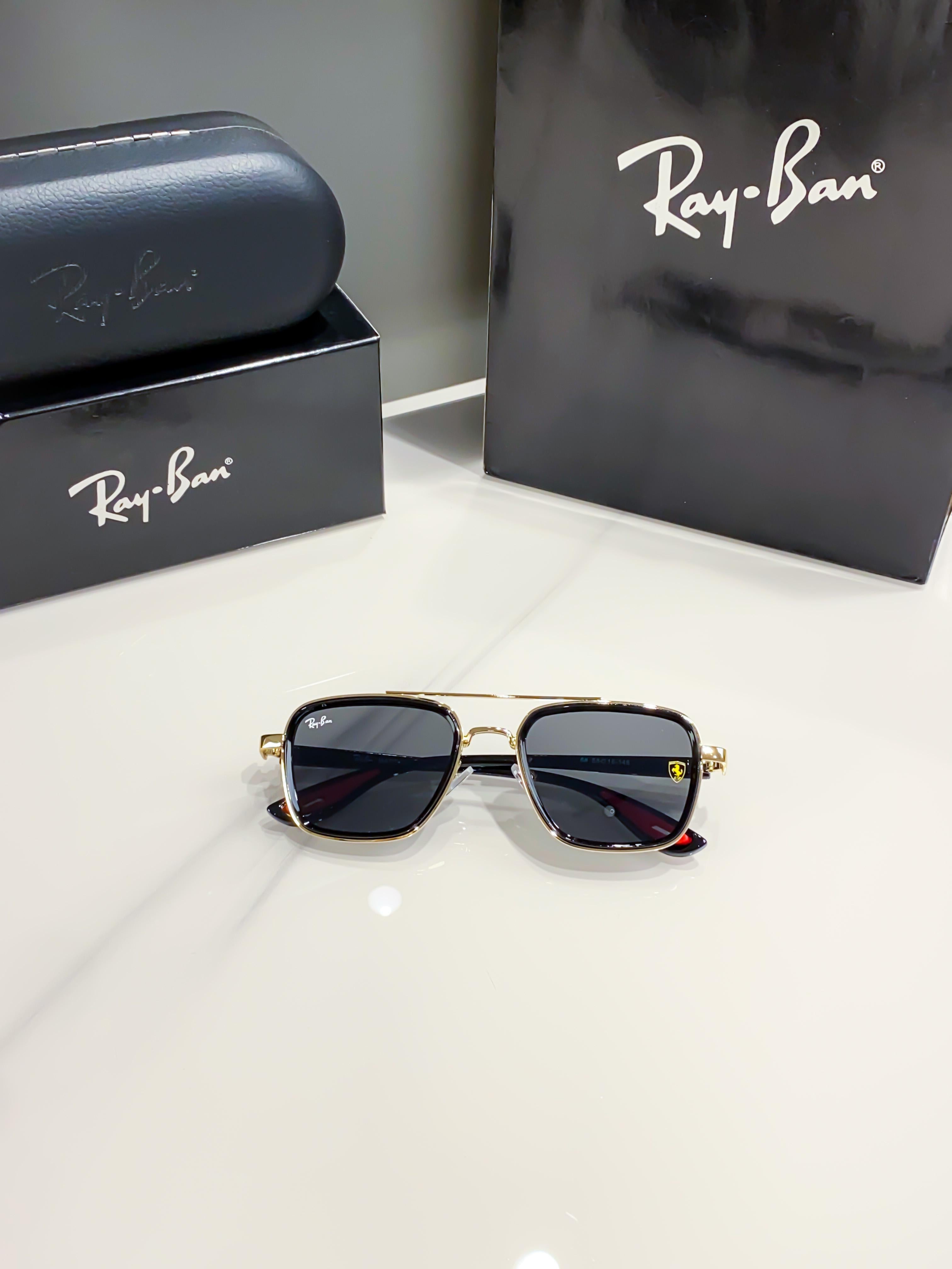 RA__YBAN 06 GOLD BLACK   SUNGLASSS