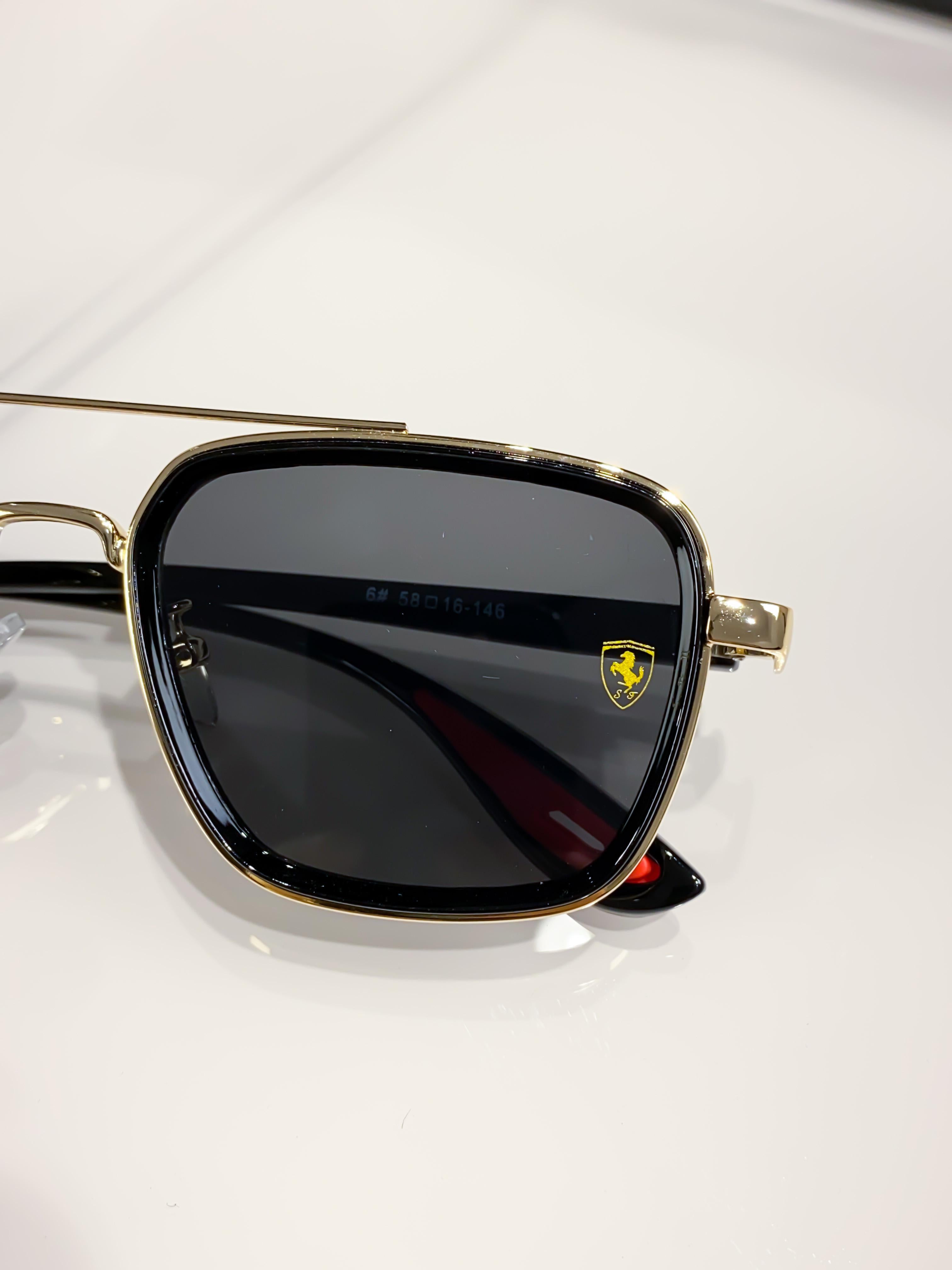 RA__YBAN 06 GOLD BLACK   SUNGLASSS