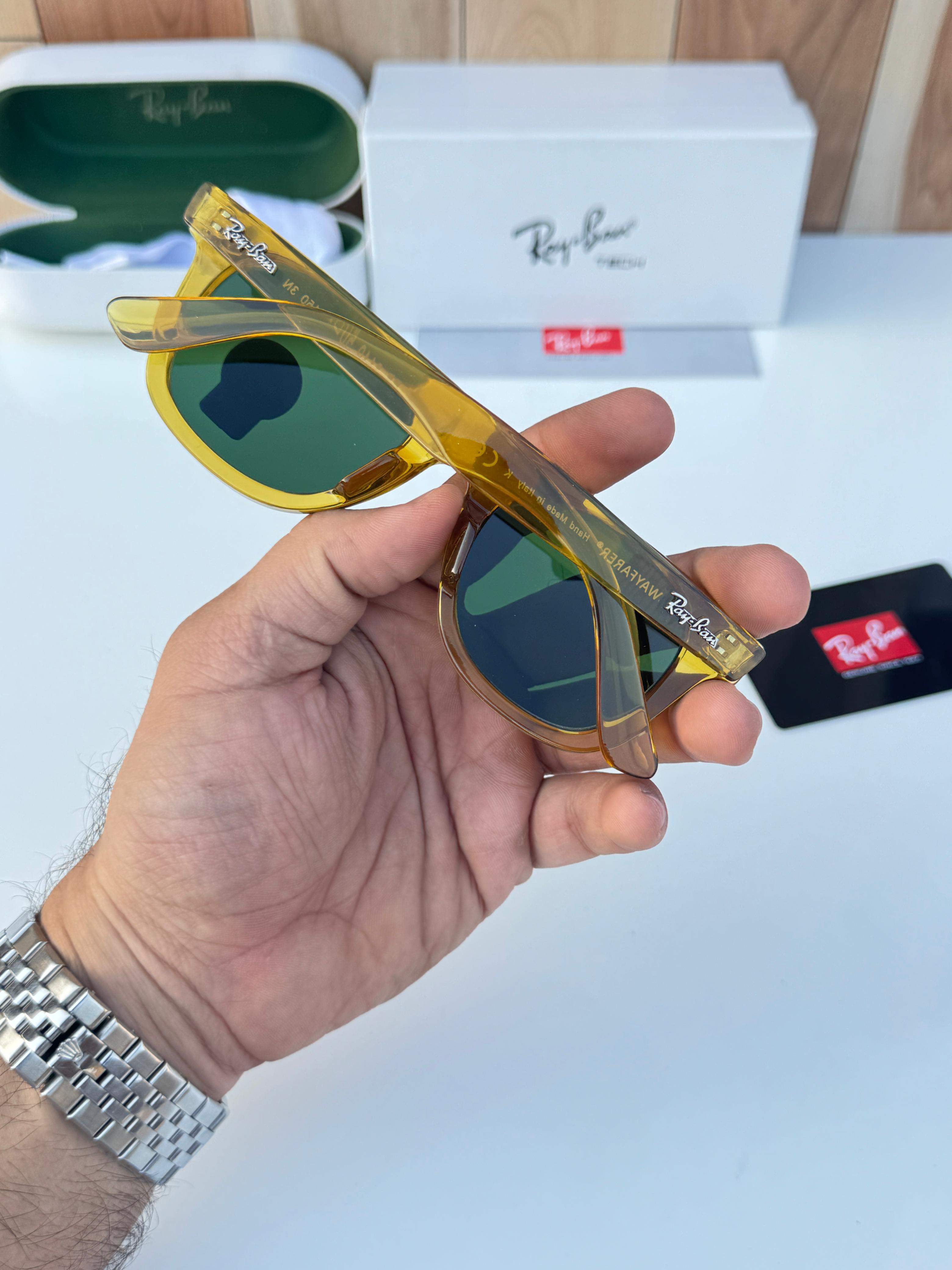 Rayb__an 2140 yellow green sunglass