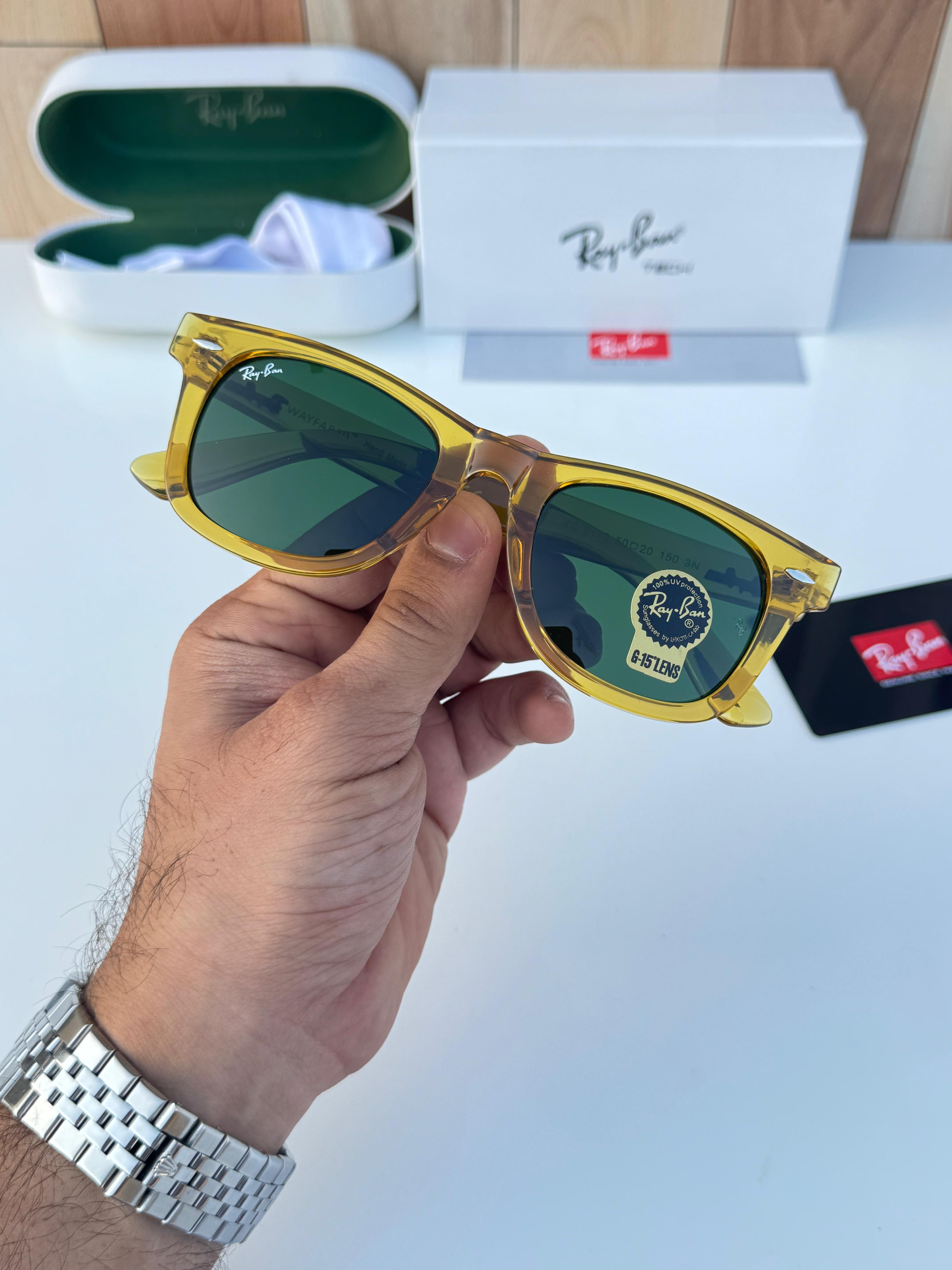 Rayb__an 2140 yellow green sunglass