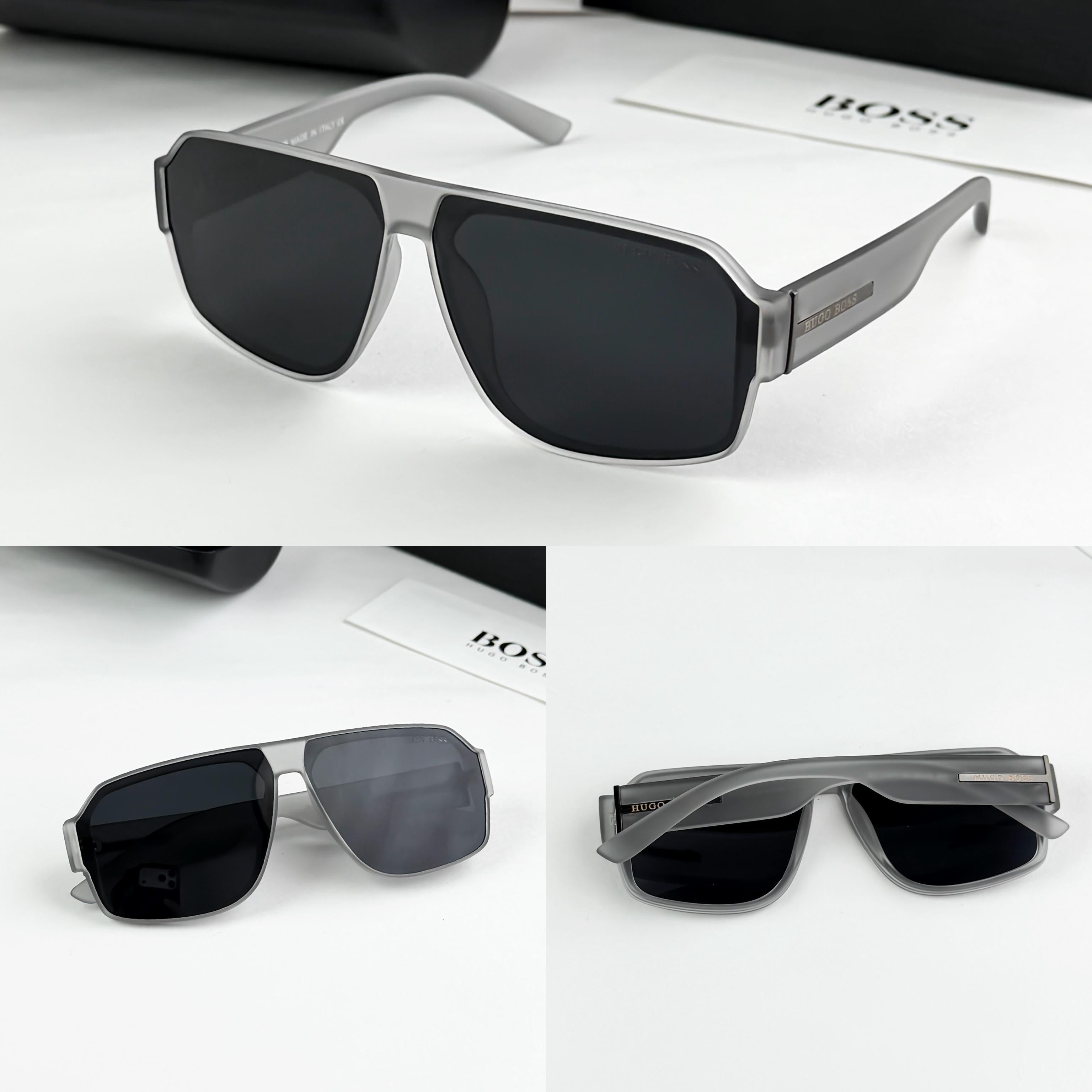 HU__GO BO_S GREY BLACK 26206  SUNGLASS