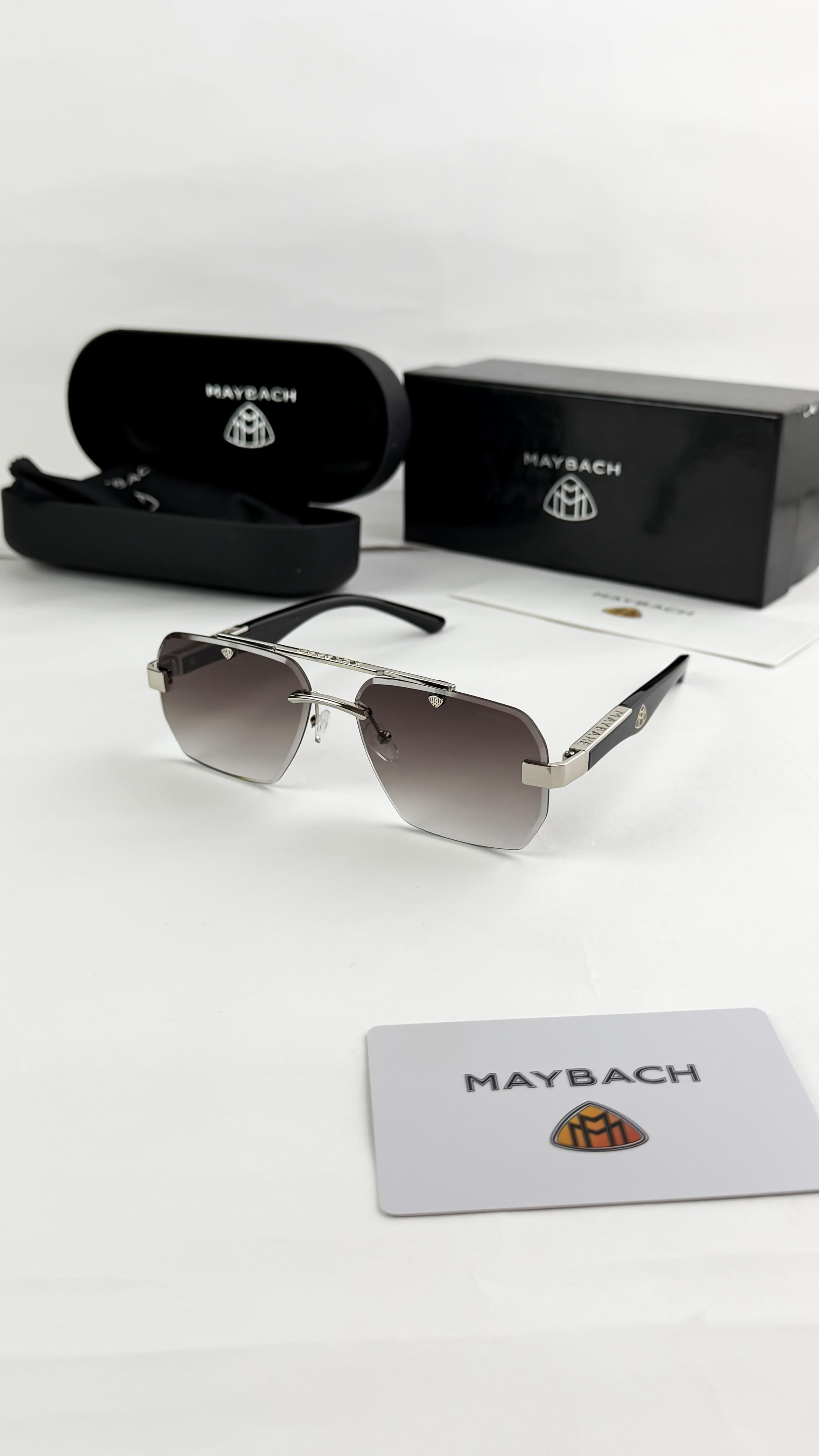 MAY__BACH SILVER BLACK SHADED 1023  SUNGLASS