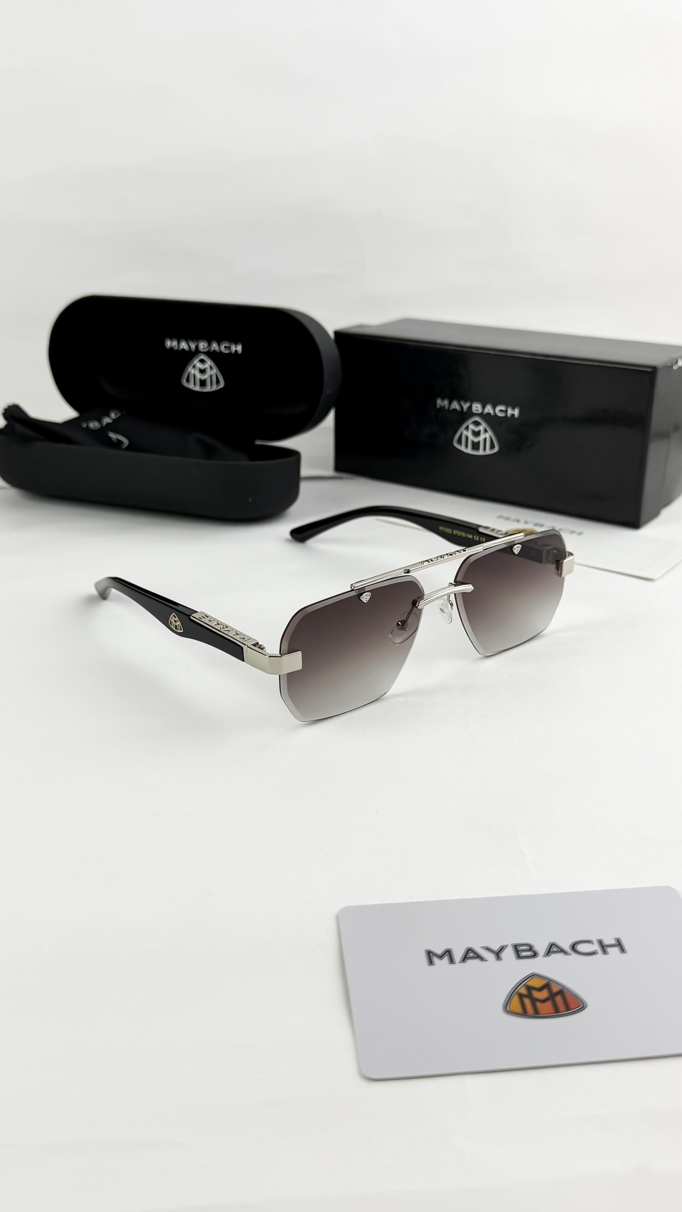 MAY__BACH SILVER BLACK SHADED 1023  SUNGLASS
