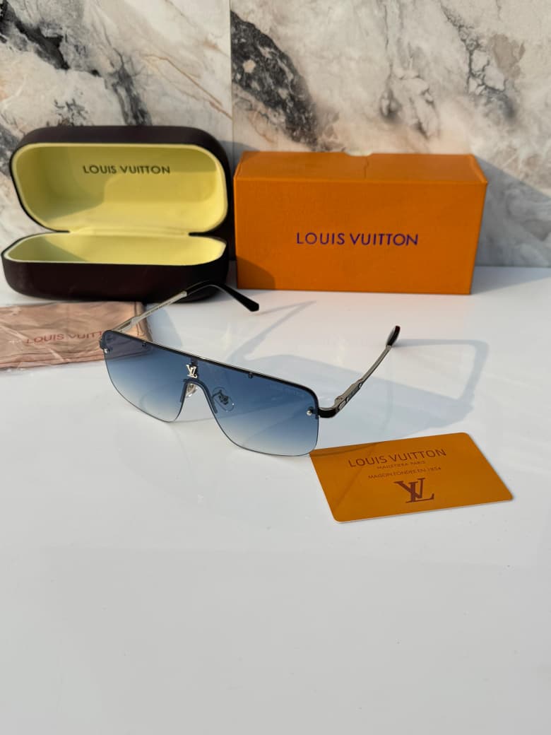 Lo__uis vuitton 33015 silver blue  SUNGLASS