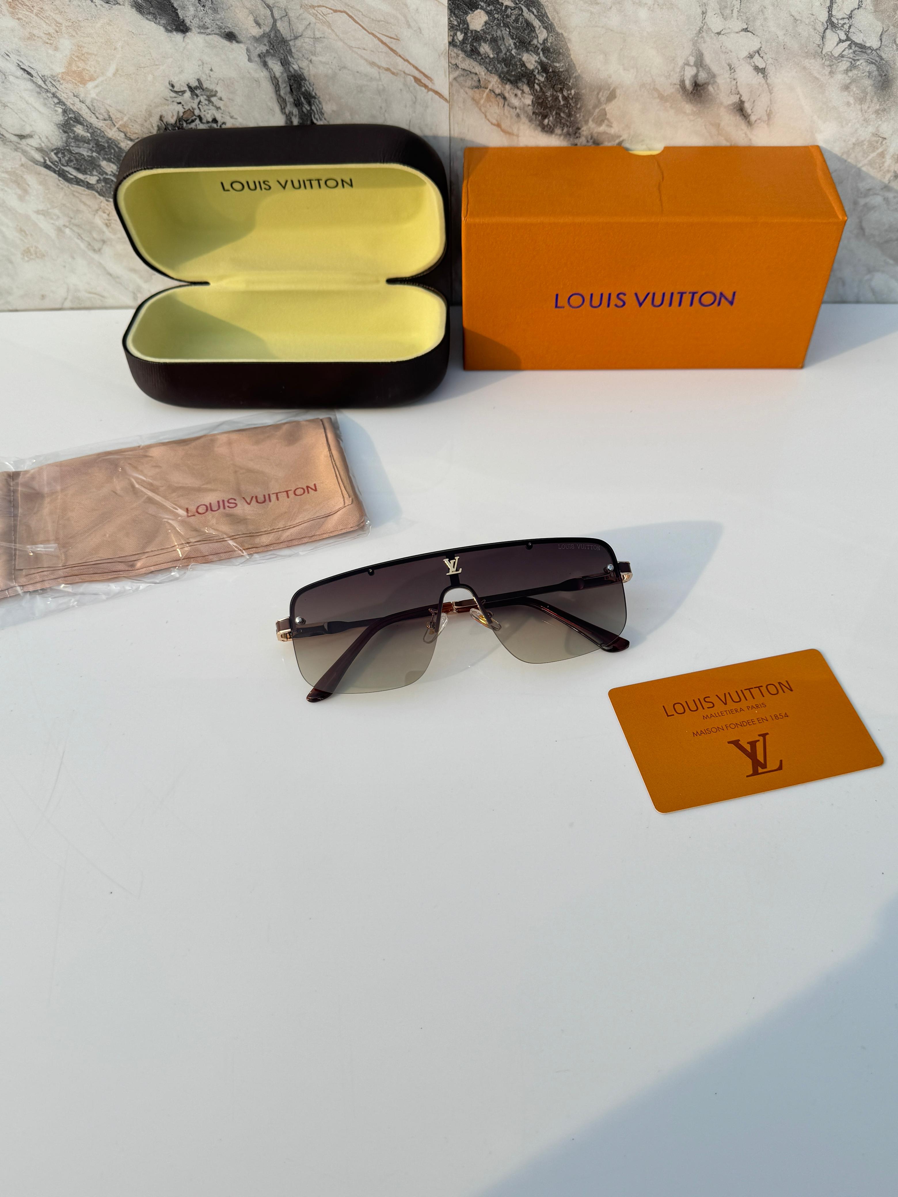 Lo__uis vuiton 33015 gold brown   SUNGLASS