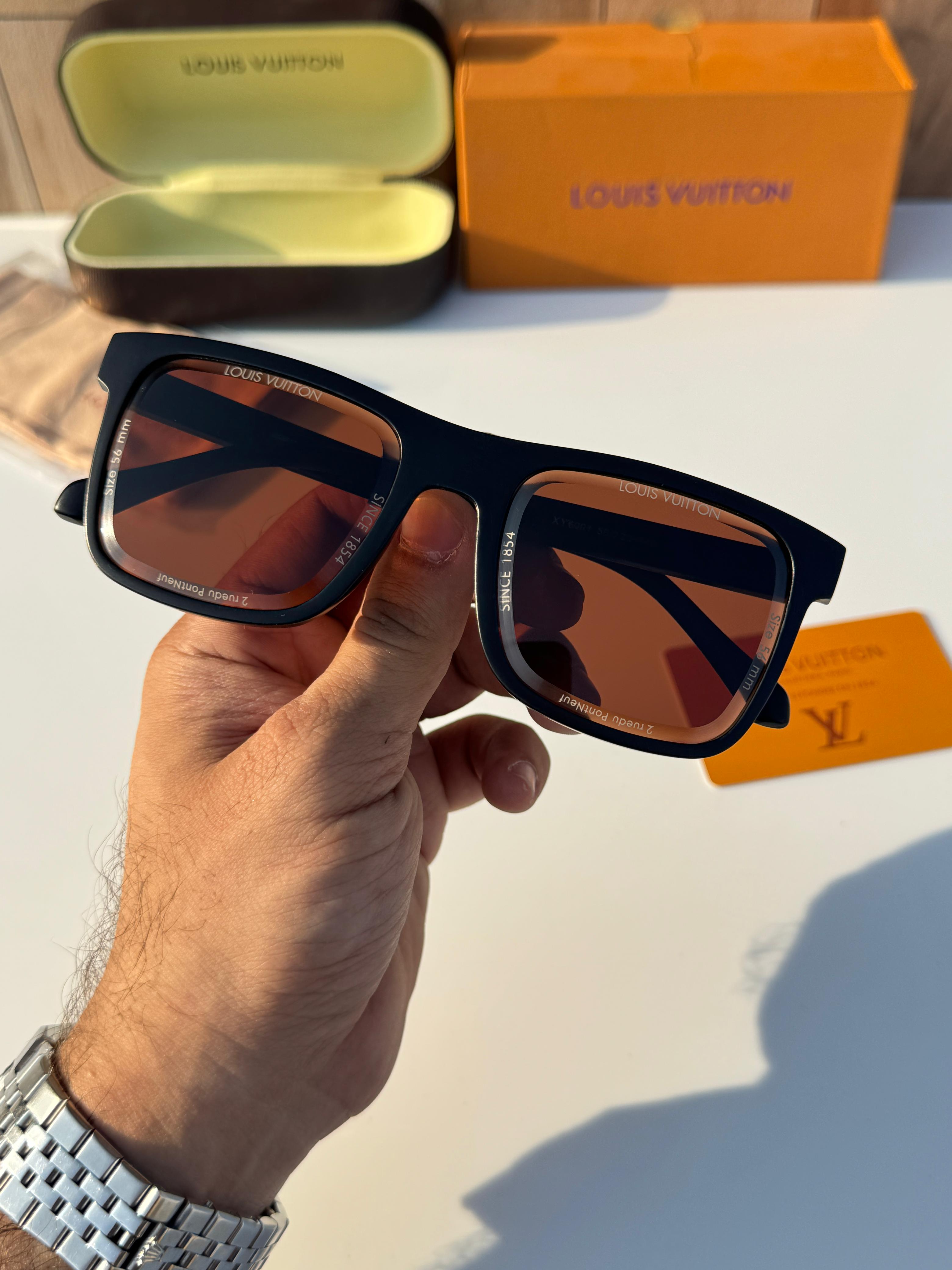 Lou__is vuitton 6001 black brown  SUNGLASS