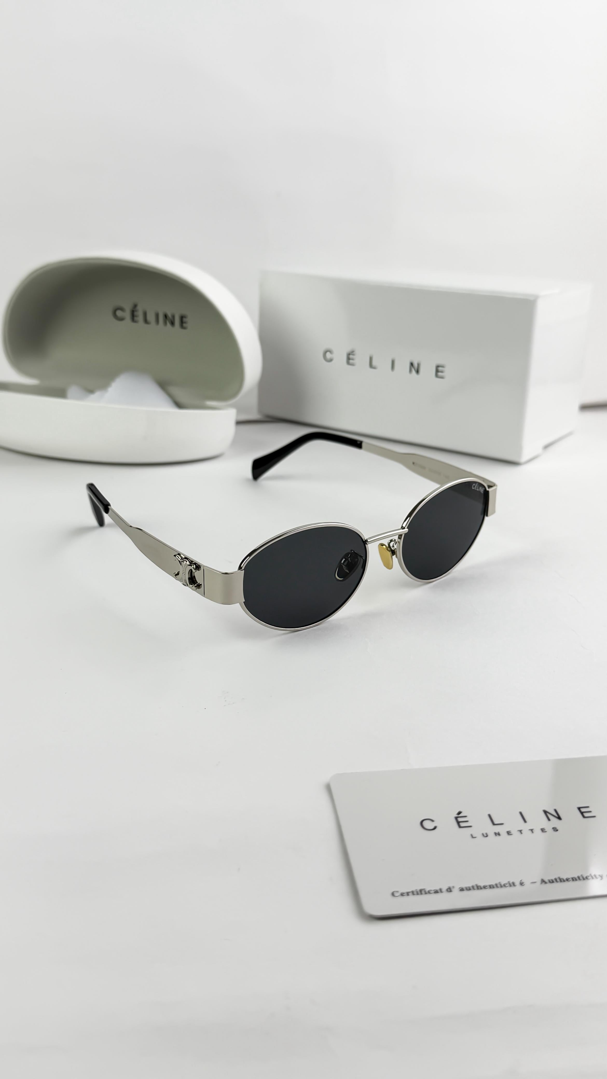 CEL__INE SILVER BLACK  SUNGLASS
