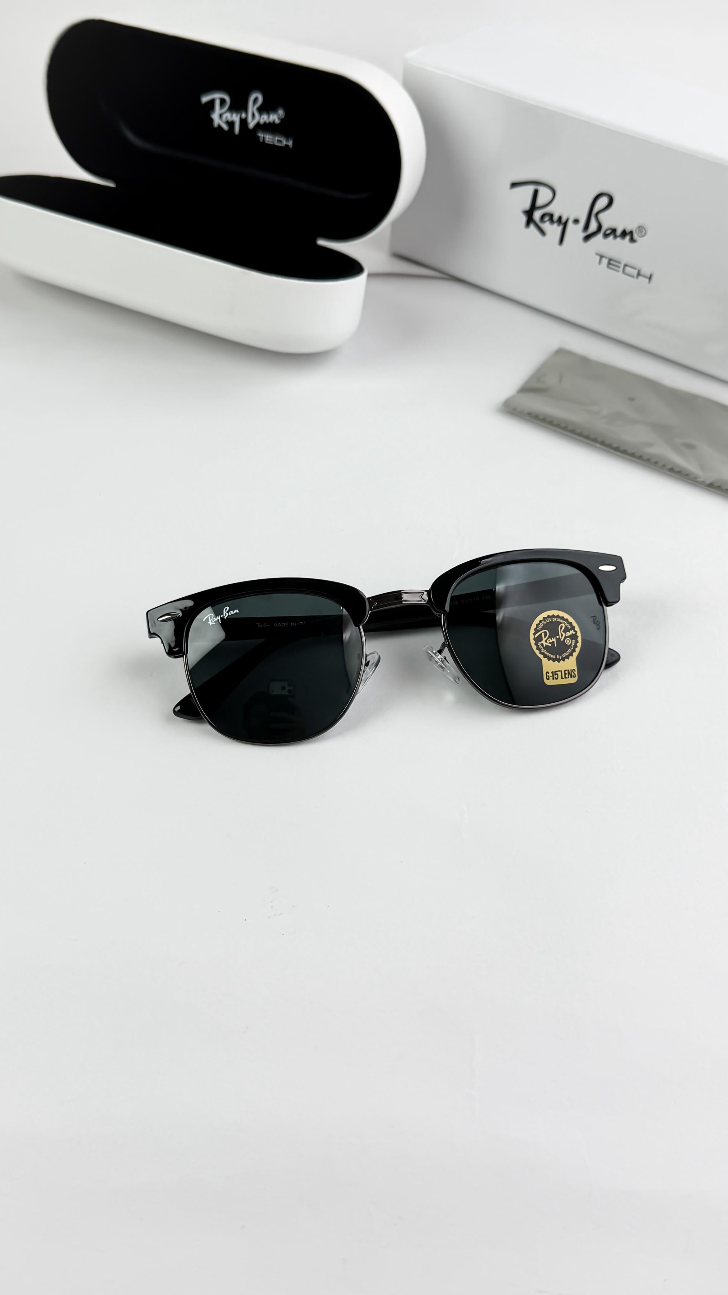 RAY__BAN BLACK CLUB MASTER   SUNGLASS