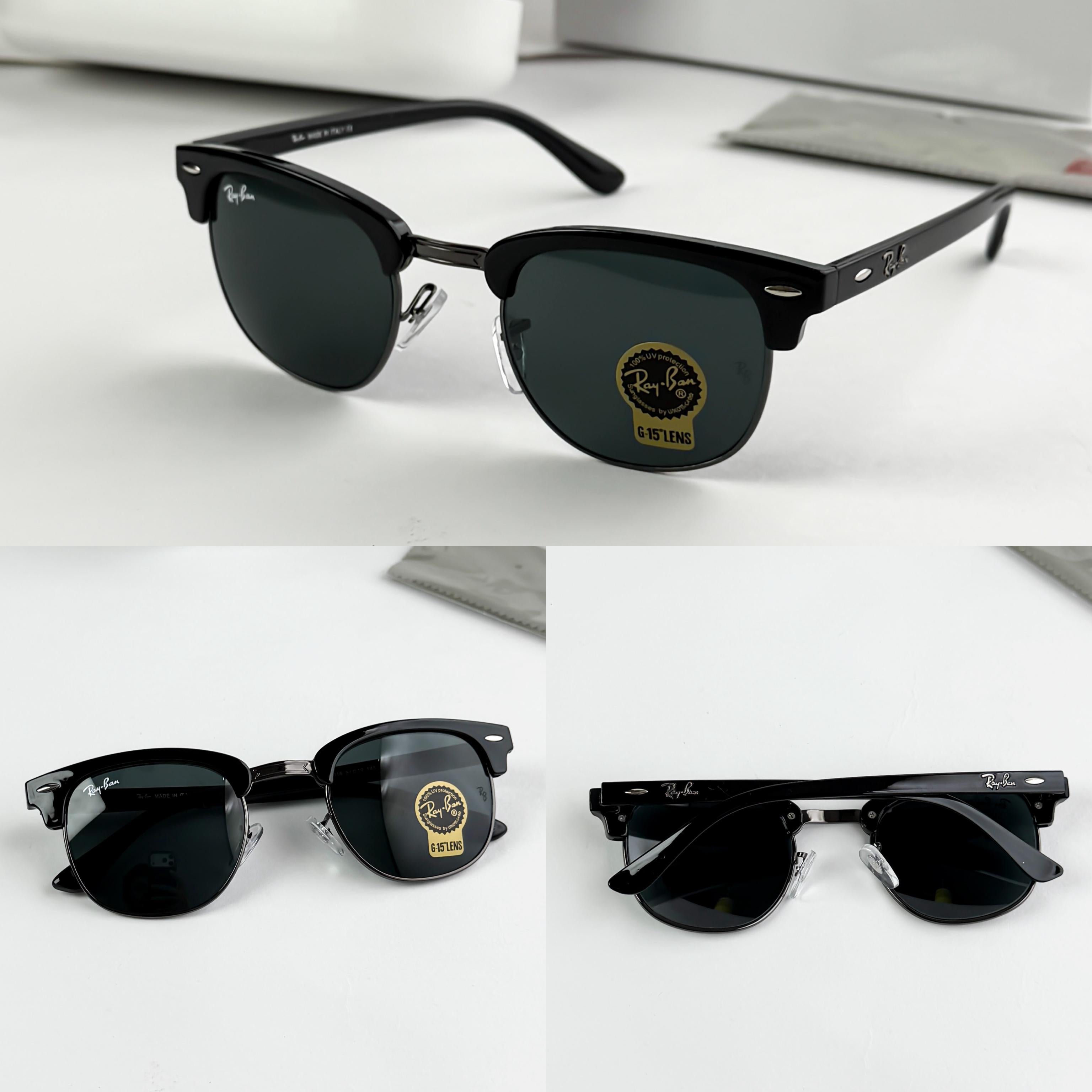 RAY__BAN BLACK CLUB MASTER   SUNGLASS