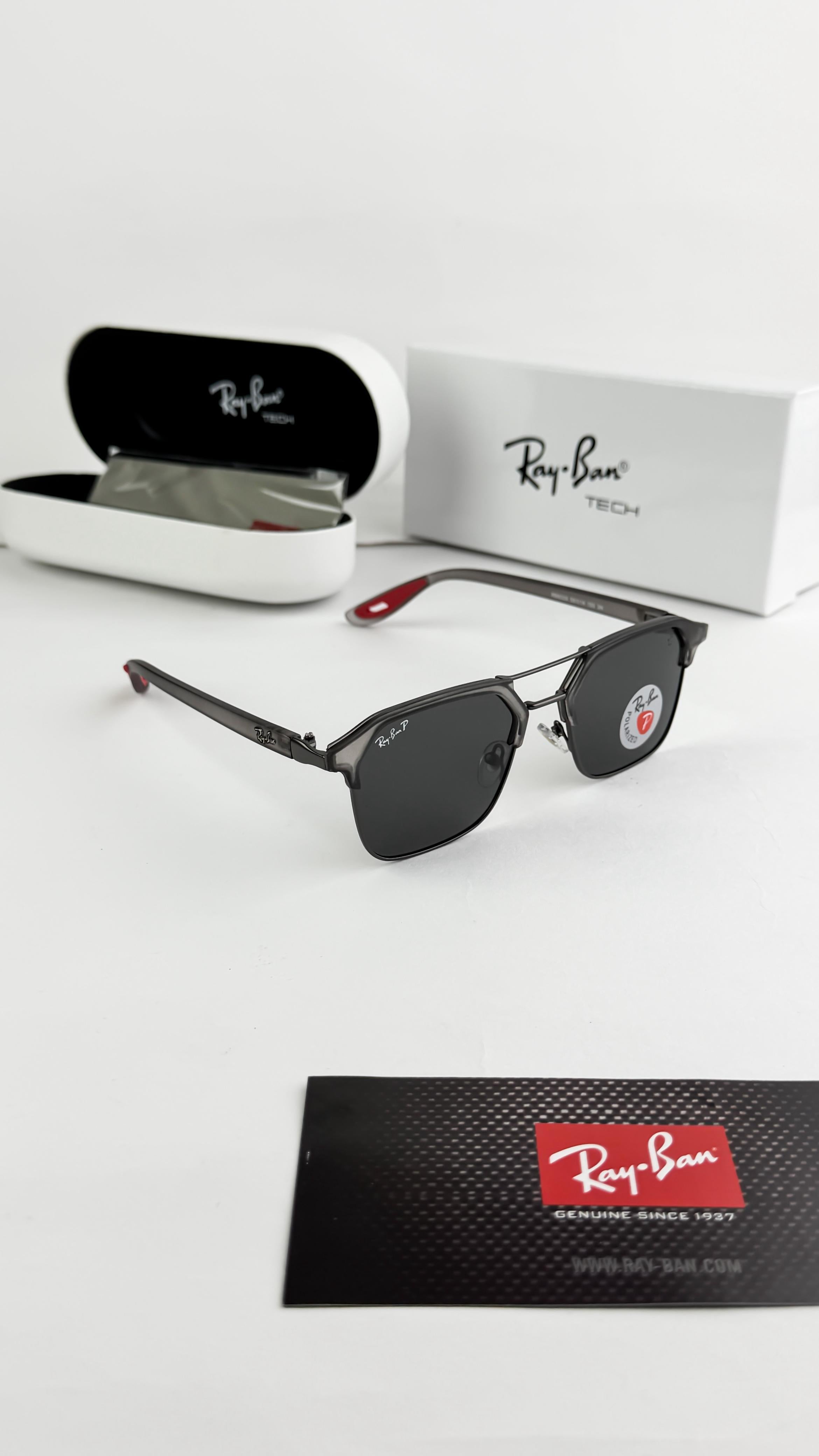 RAY__BAN GREY TRANSPRENT 04🔥🔥🔥FERRARI EDITION   SUNGLASS