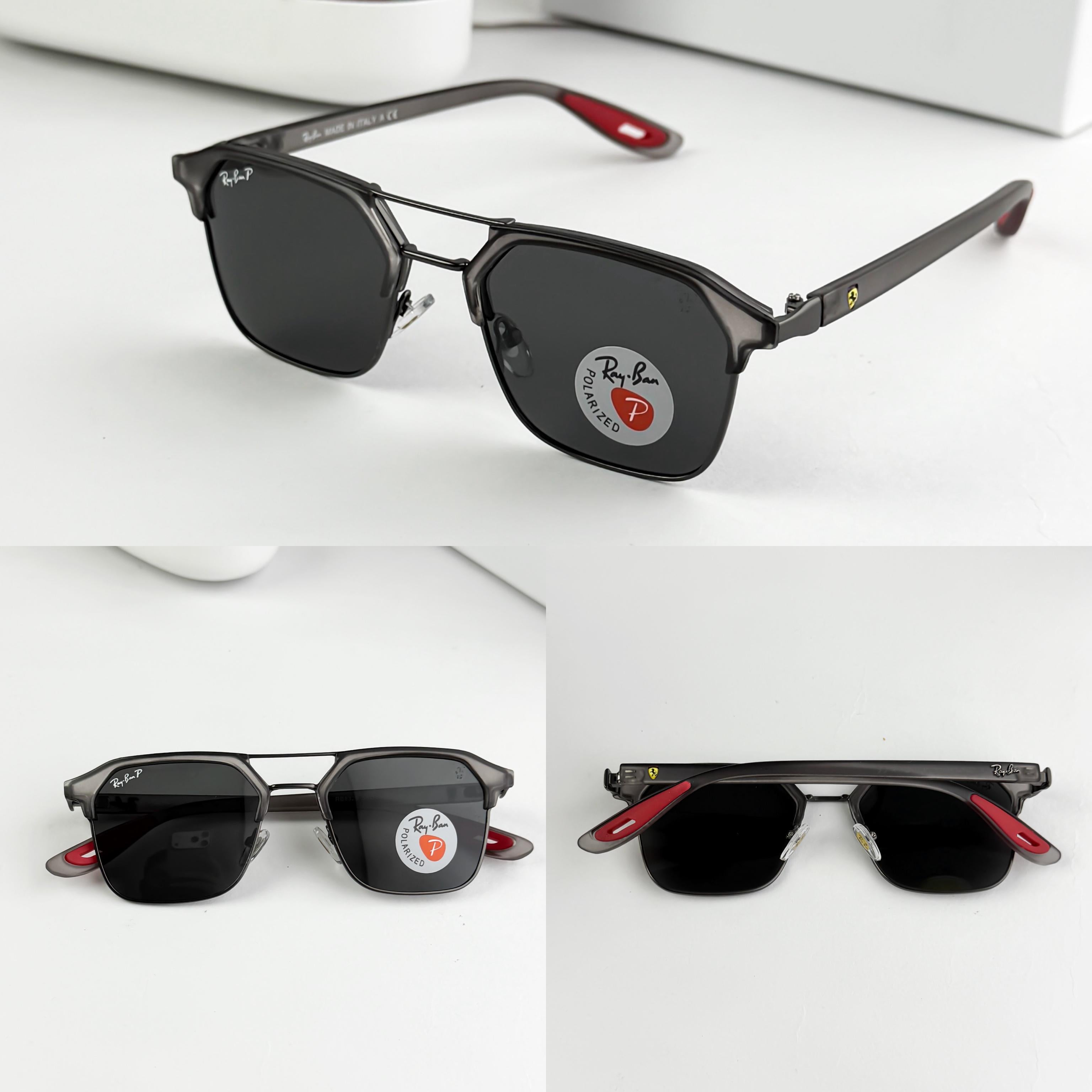 RAY__BAN GREY TRANSPRENT 04🔥🔥🔥FERRARI EDITION   SUNGLASS
