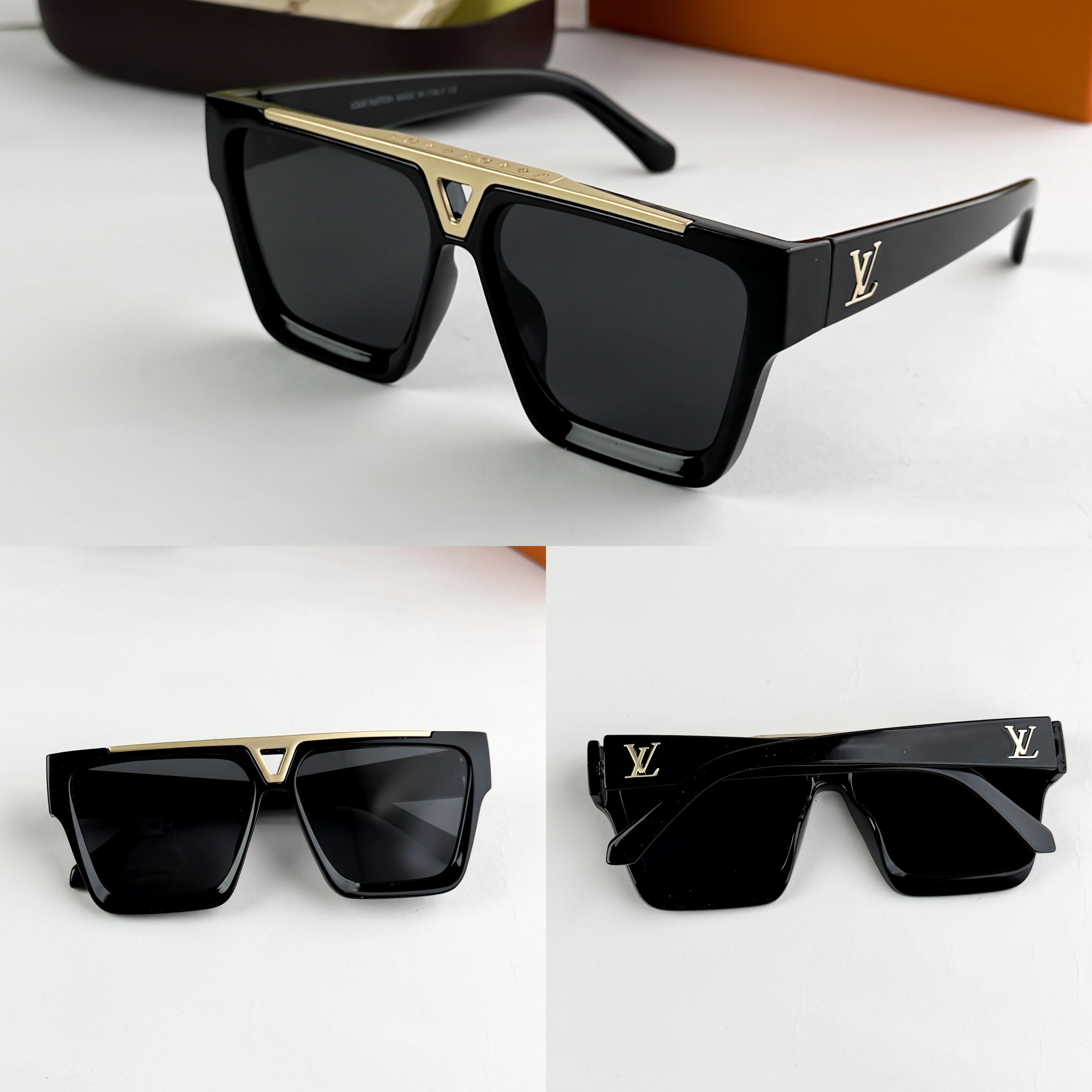 LOUI__S VUITTON GOLD BLACKSUNGLASS