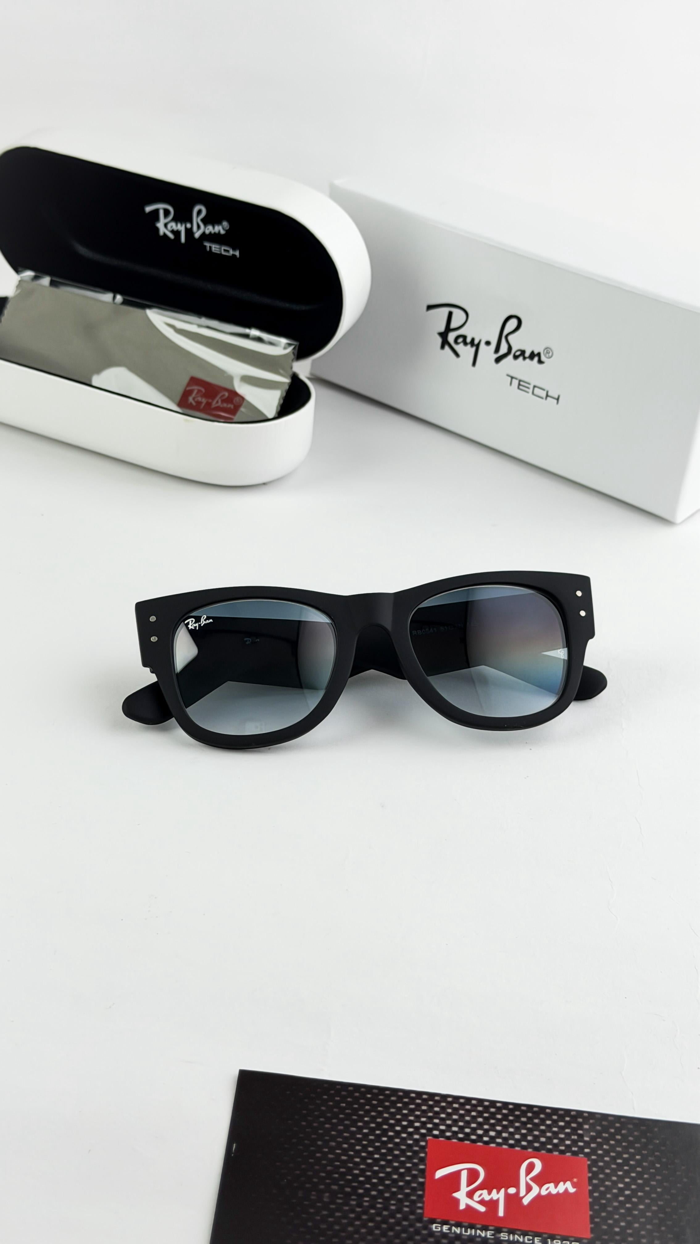RAY__BAN BLACK BLUE SHADED WAYFARER  SUNGLASS