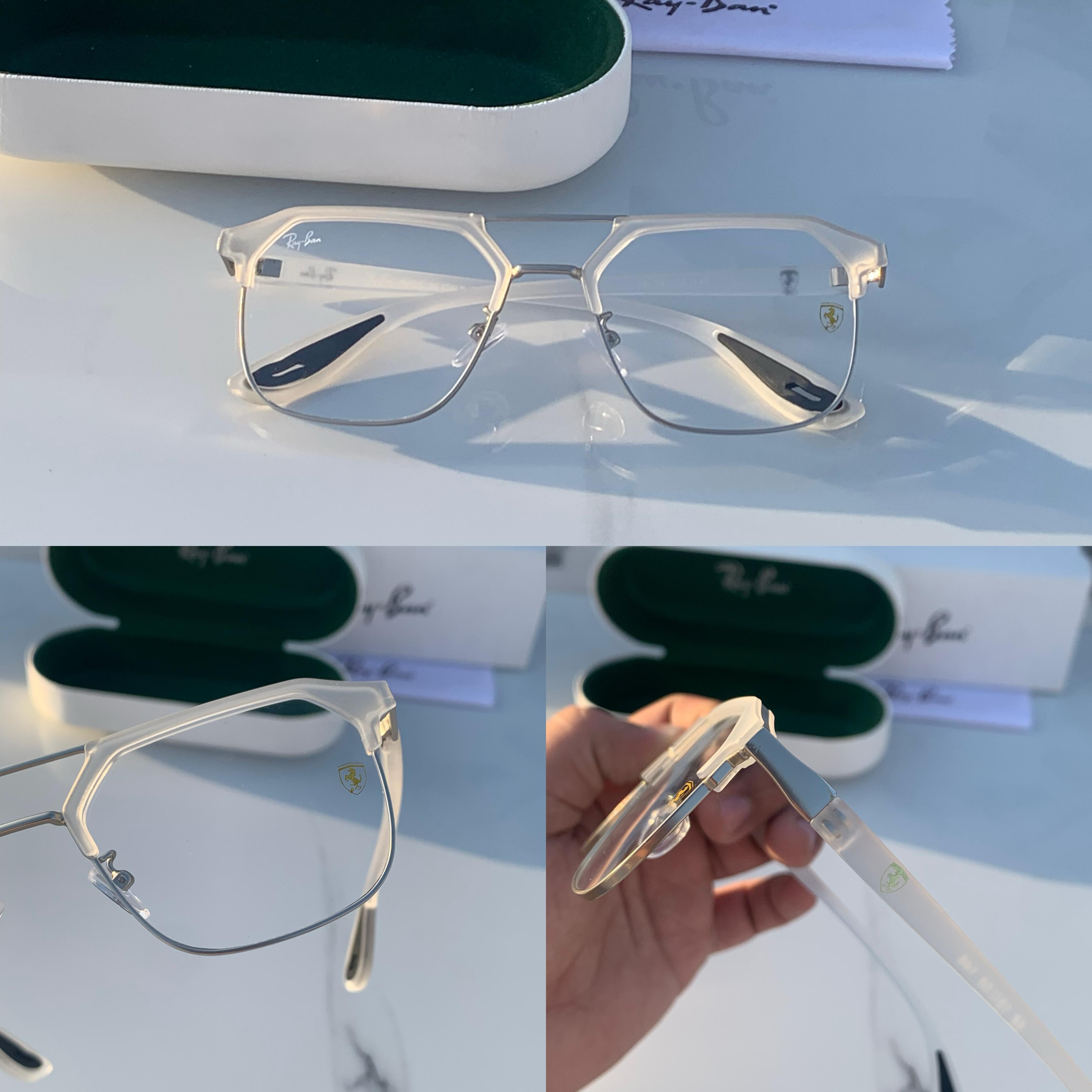 Ra_yban 04 white plano  SUNGLASS