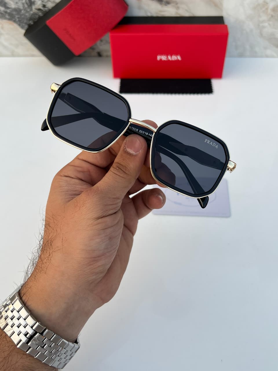Pra_da 792 gold black   SUNGLASS