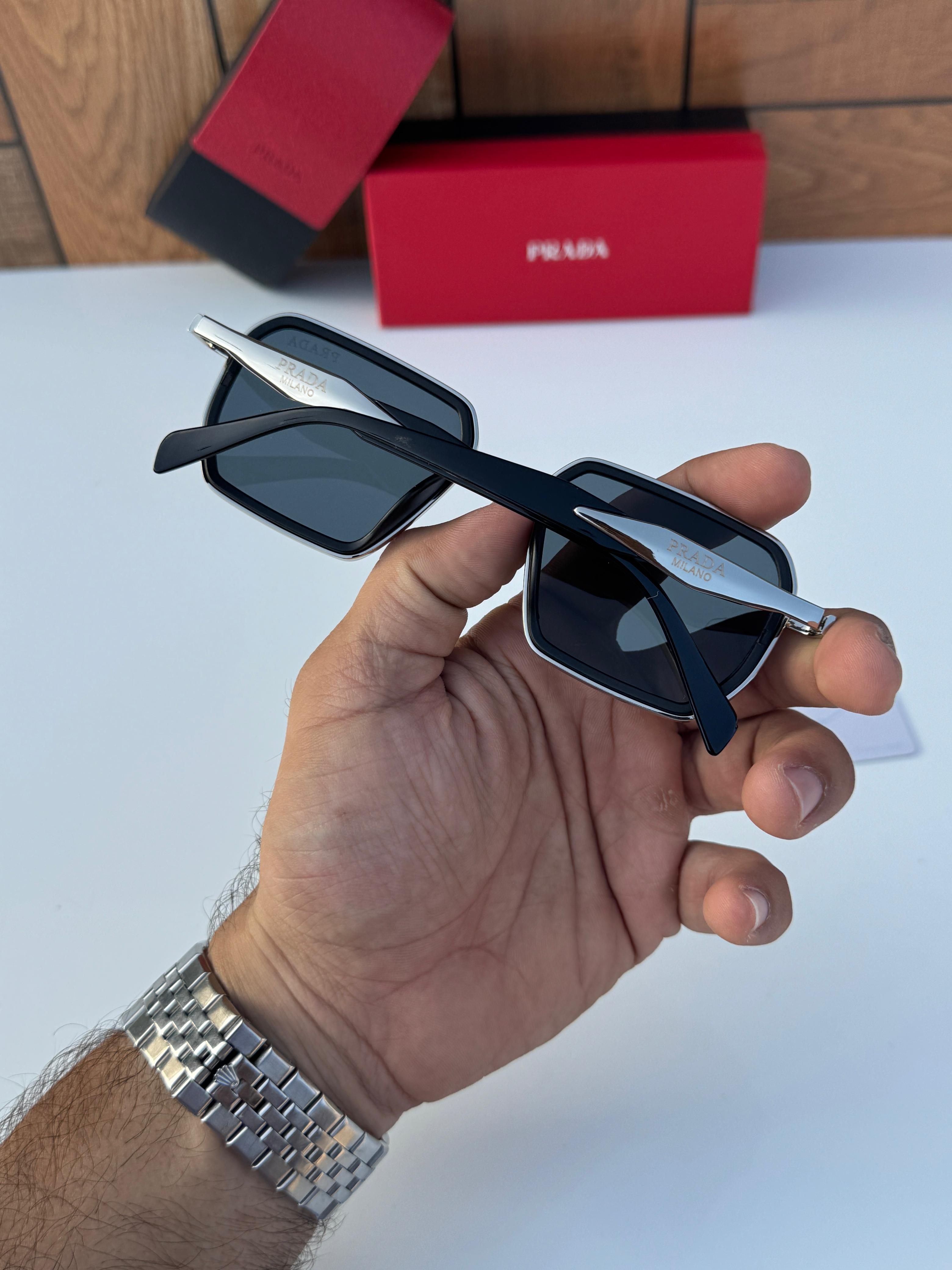 Pr__da 58078 silver black SUNGLASS