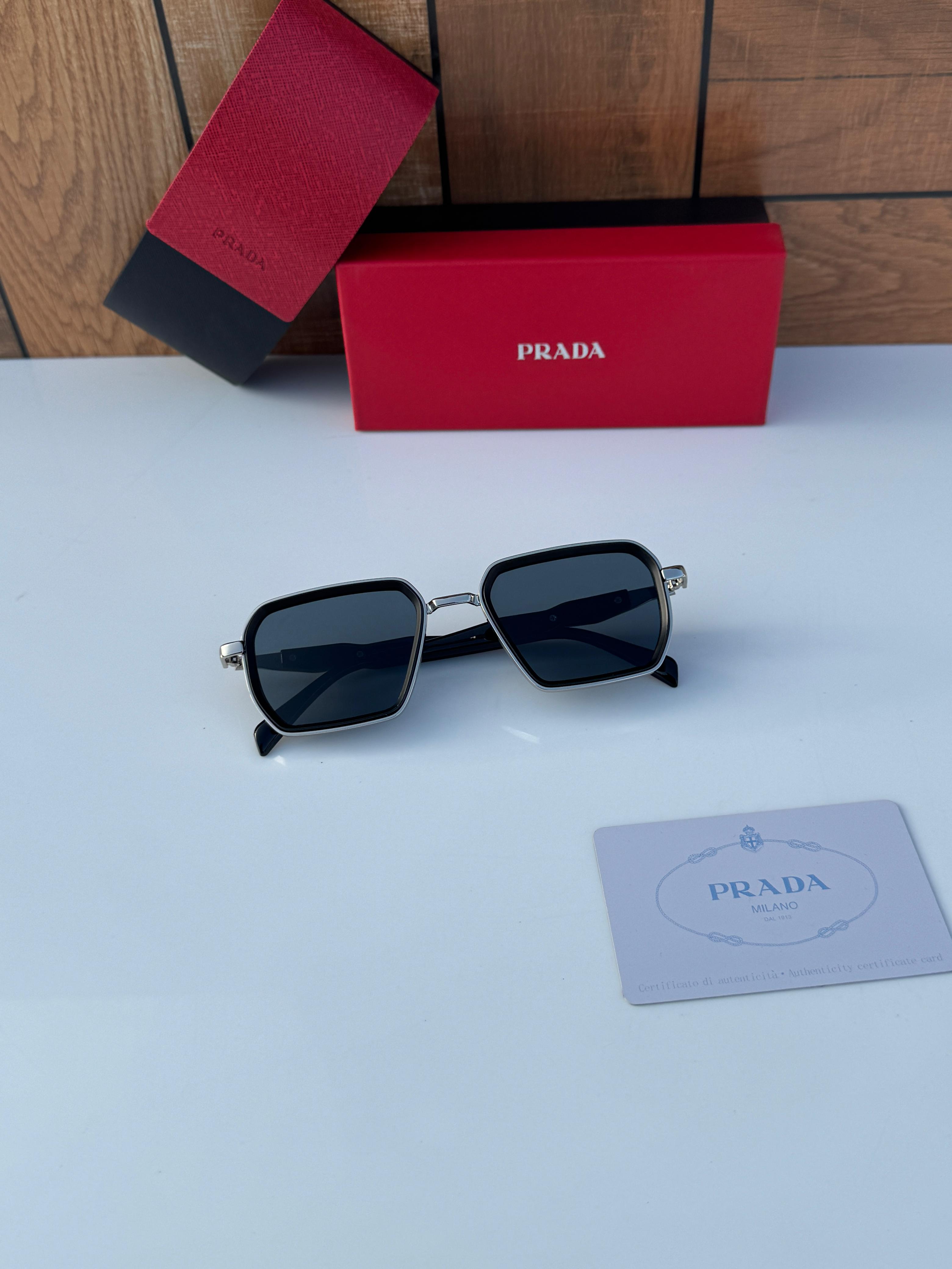 Pr__da 58078 silver black SUNGLASS