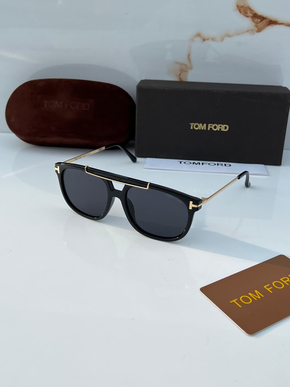 Tomf_ord 319 black gold  sunglass