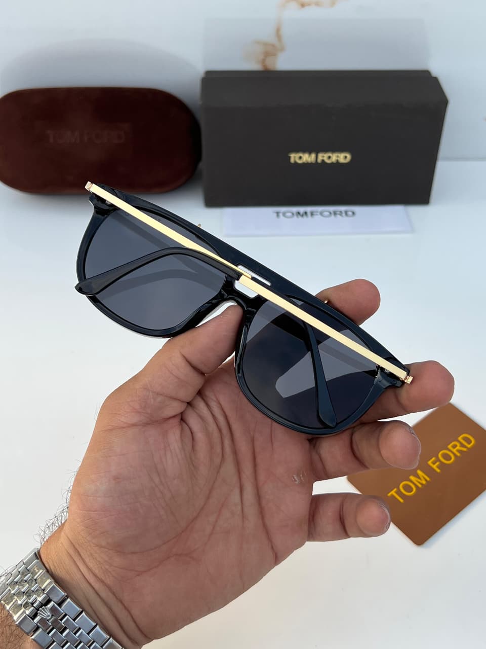 Tomf_ord 319 black gold  sunglass