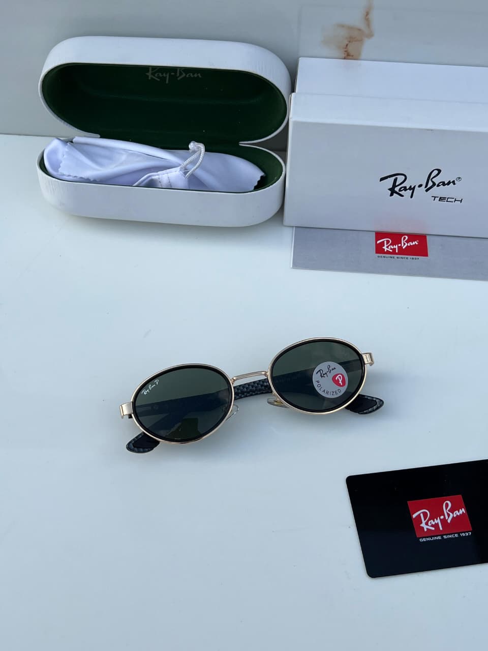 Rayb_an 82006 gold green  SUNGLASS