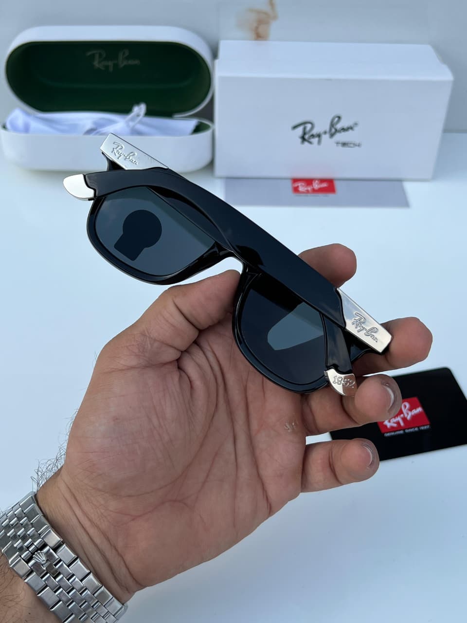 Ray_ban 2157 black silver   SUNGLASS