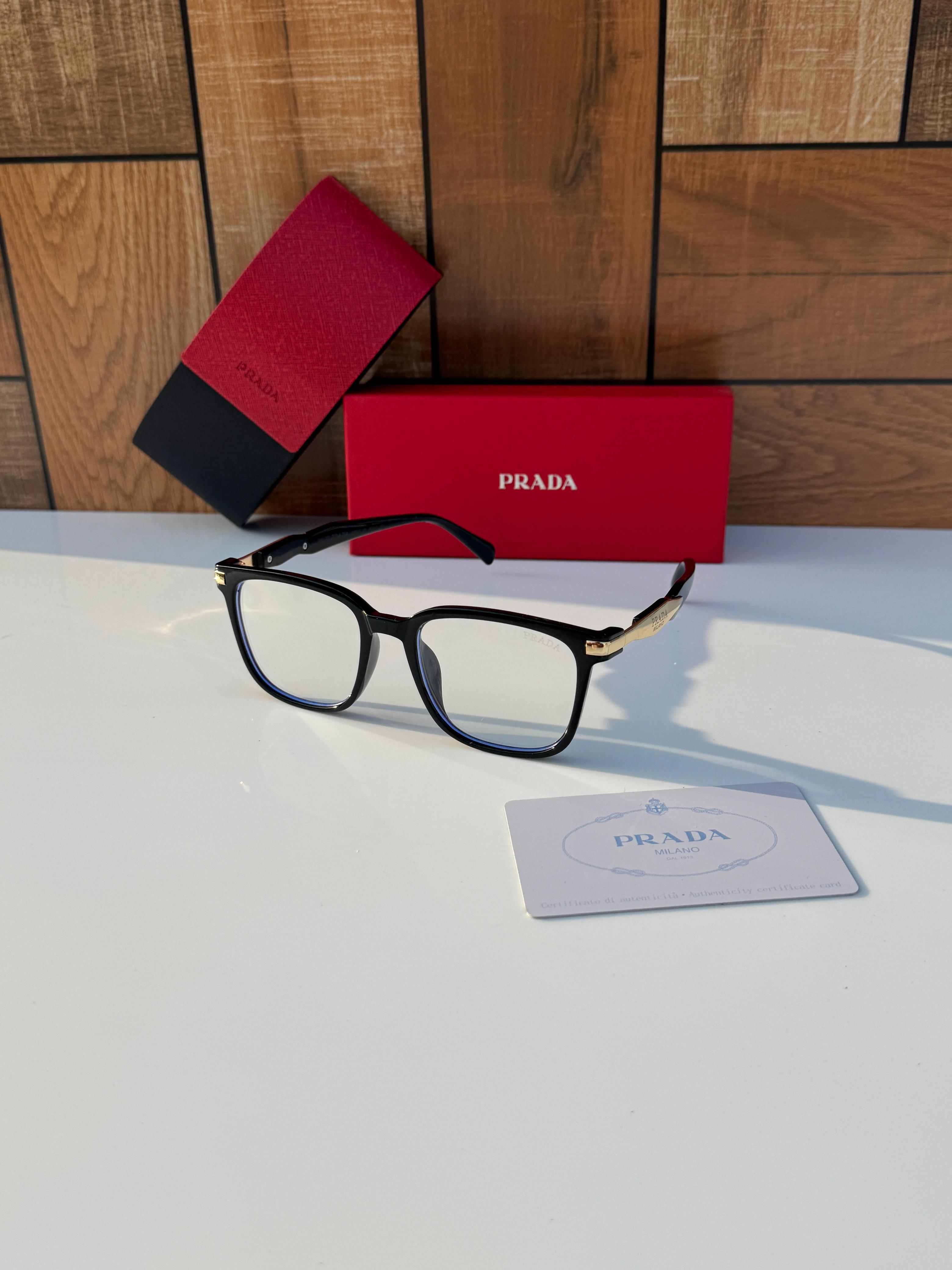 Pra_da 58177 black gold plano SUNGLASS