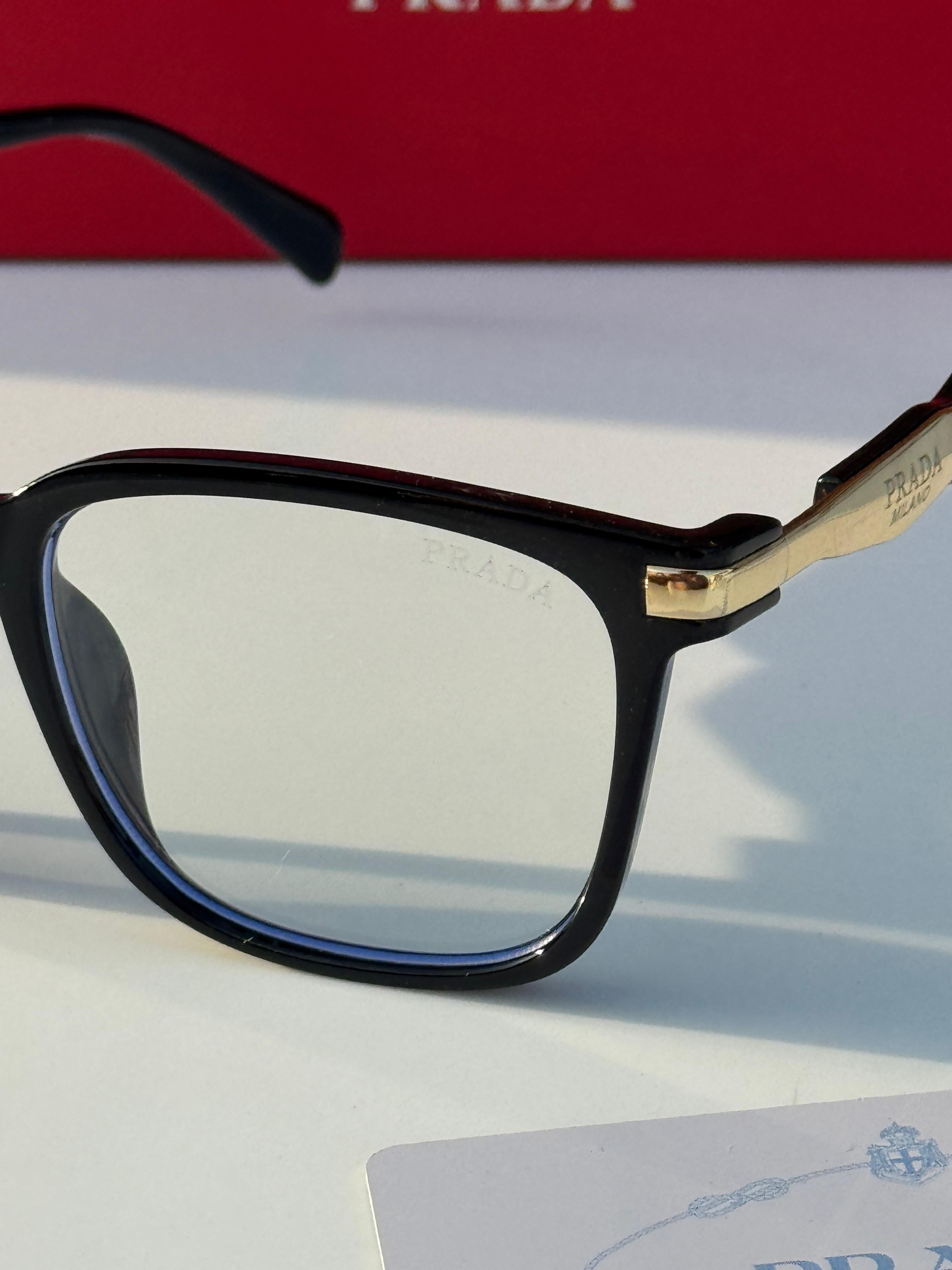 Pra_da 58177 black gold plano SUNGLASS
