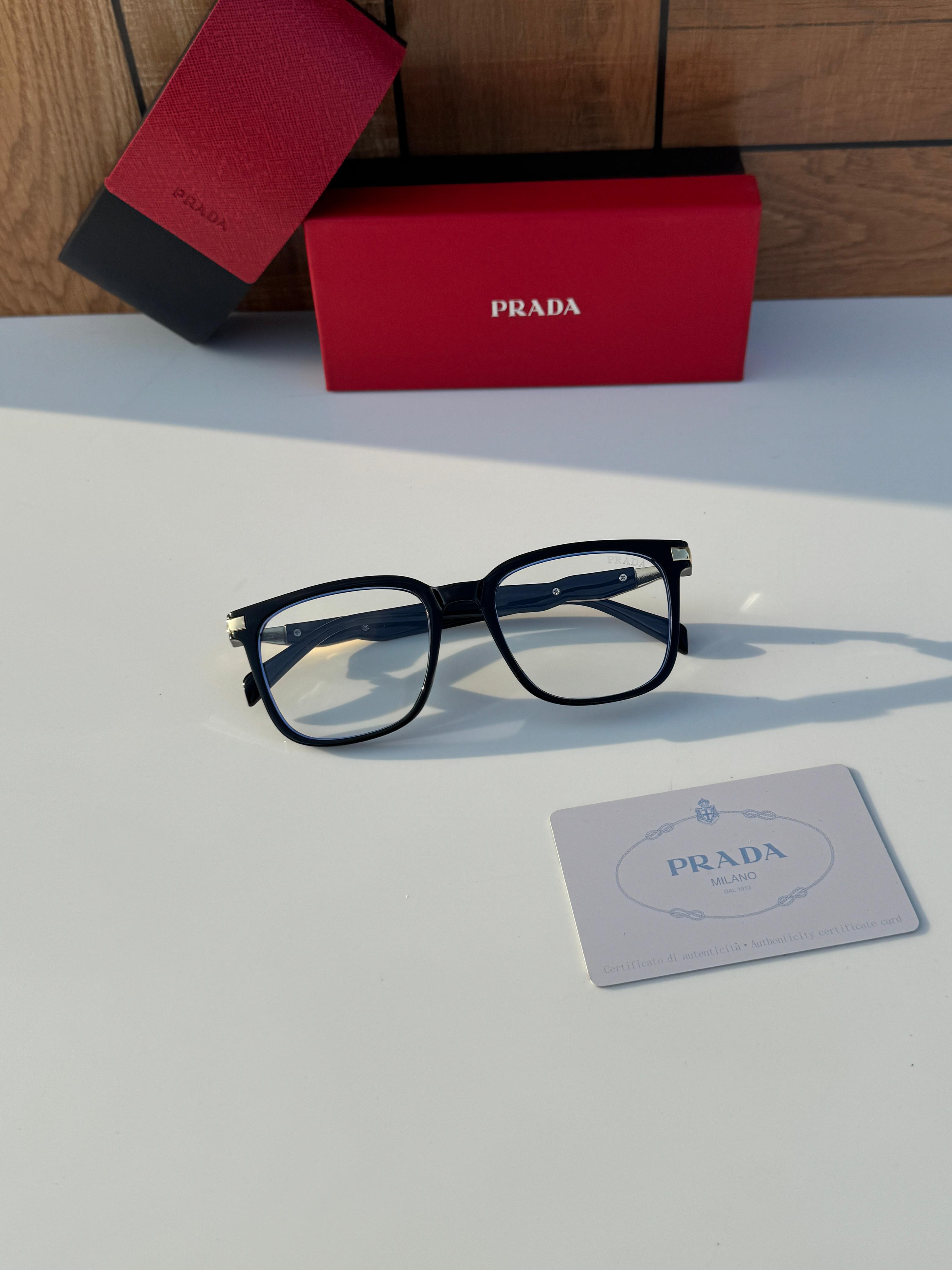 Pra_da 58177 black gold plano SUNGLASS