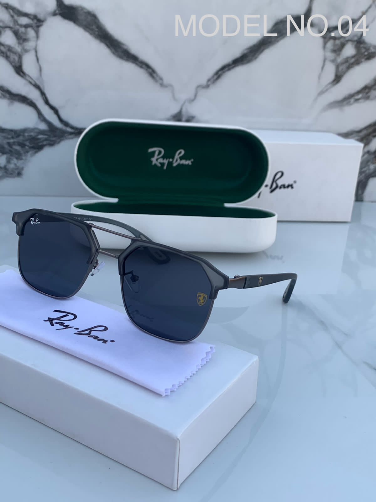Ray_ban 04 lite grey black SUNGLASS