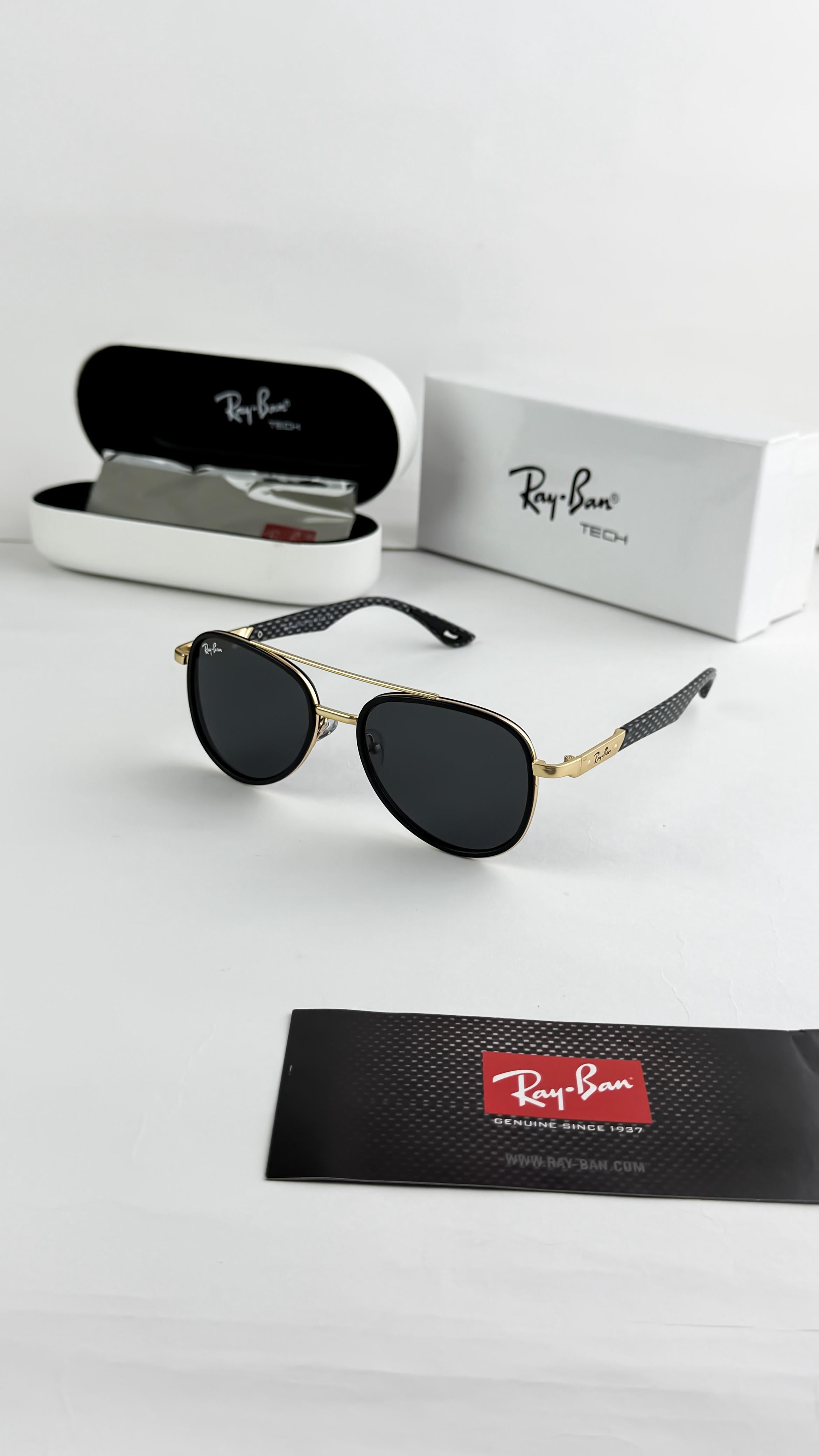 RAY__BAN GOLD BLACK 3609 SUNGLASS