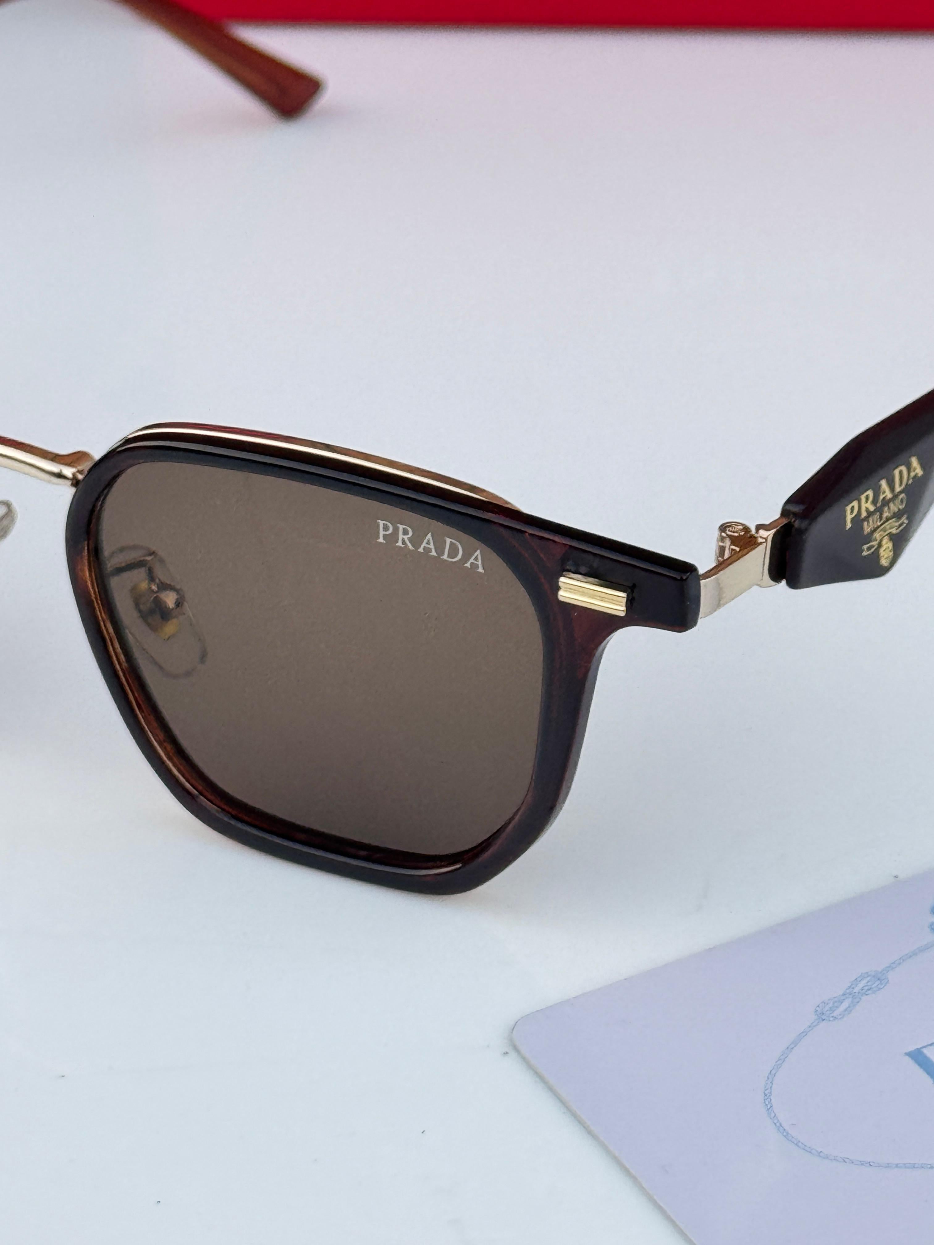 Pr_ada 129 gold brown SUNGLASS
