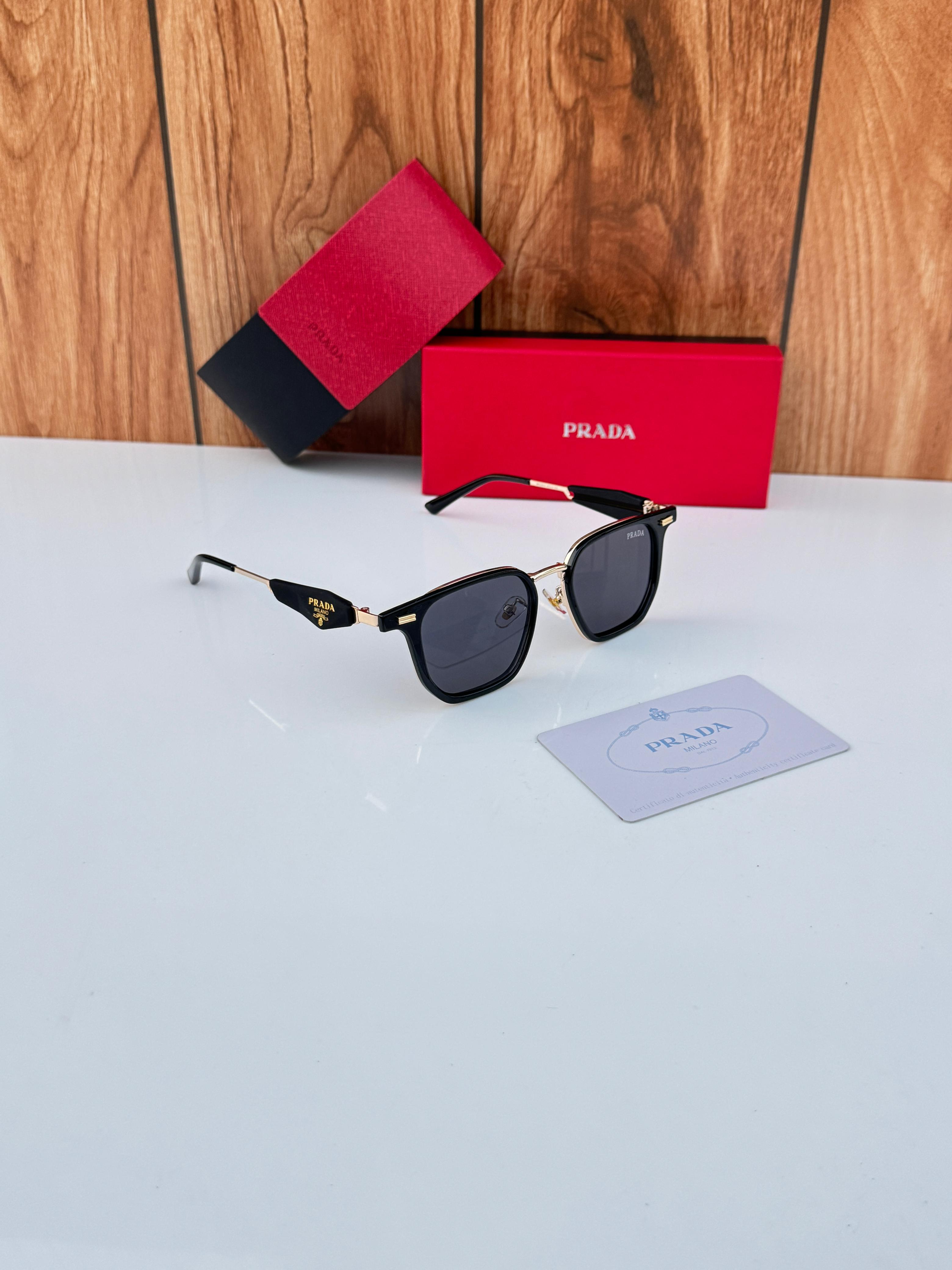 Pra_da 129 gold black  SUNGLASS